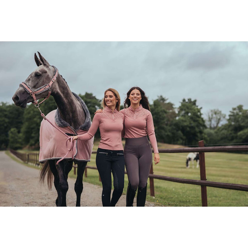 Equestrian Stockholm Cabestro y Ramal Fur Rosa
