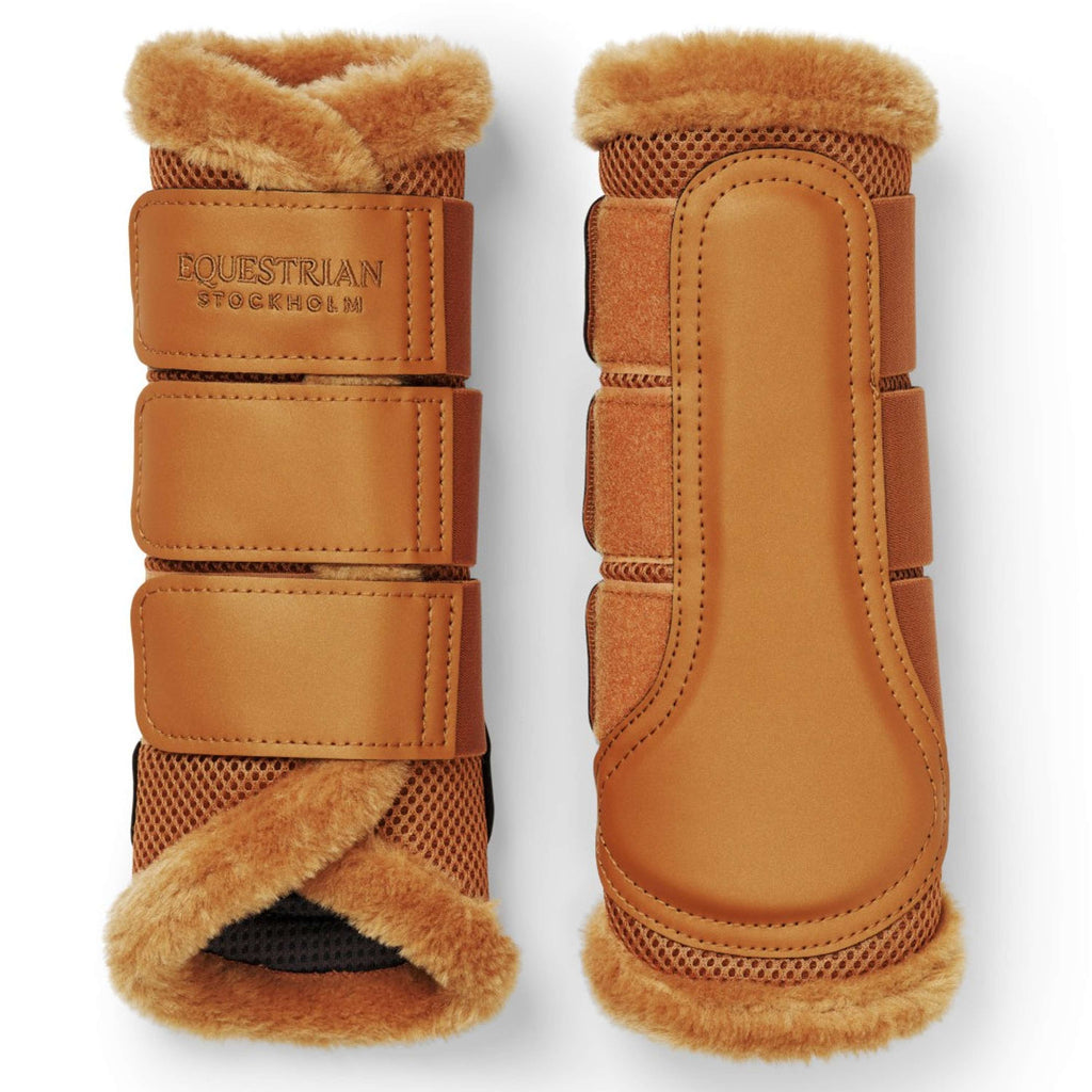 Equestrian Stockholm Protectores de piernas Fur Mesh Chestnut