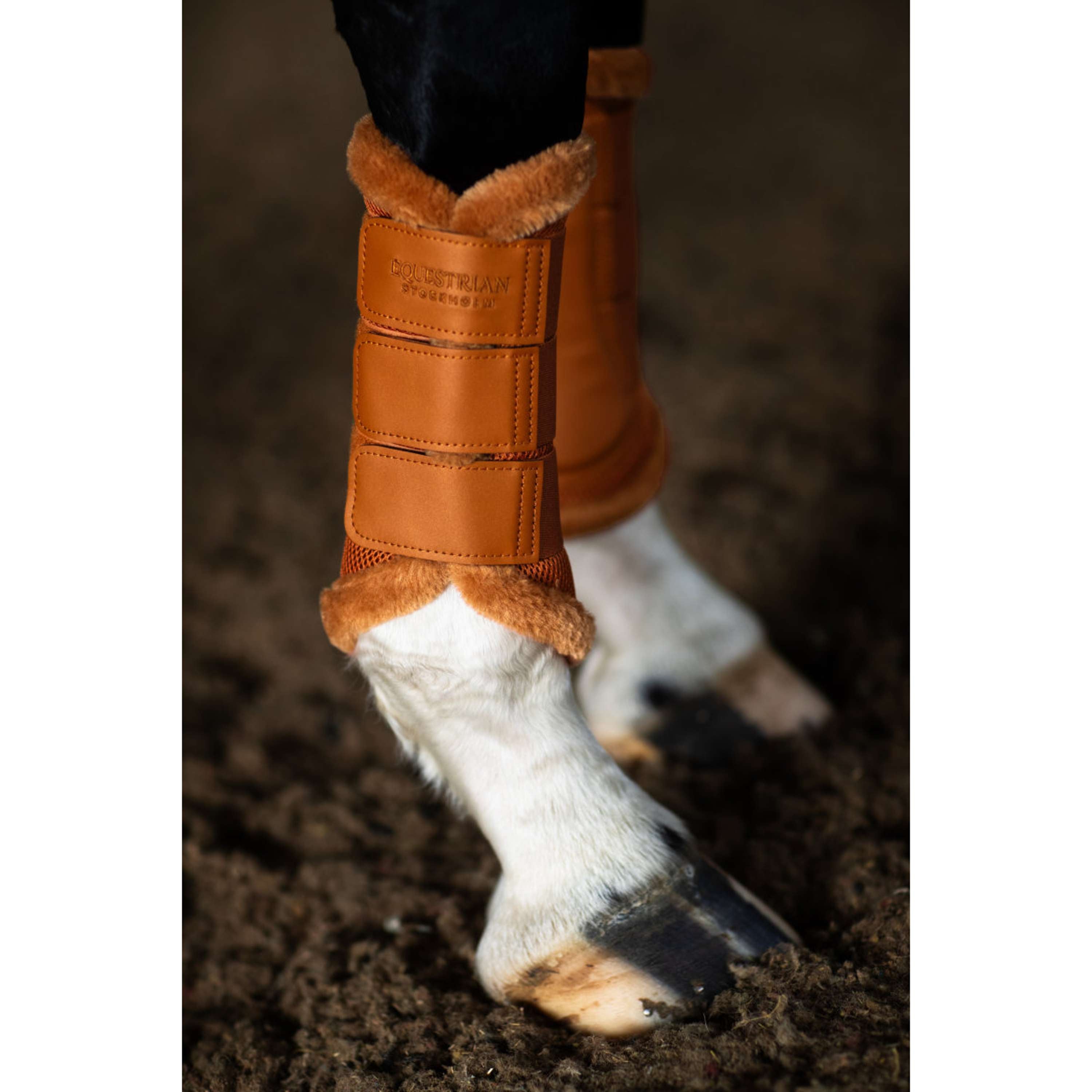 Equestrian Stockholm Protectores de piernas Fur Mesh Chestnut