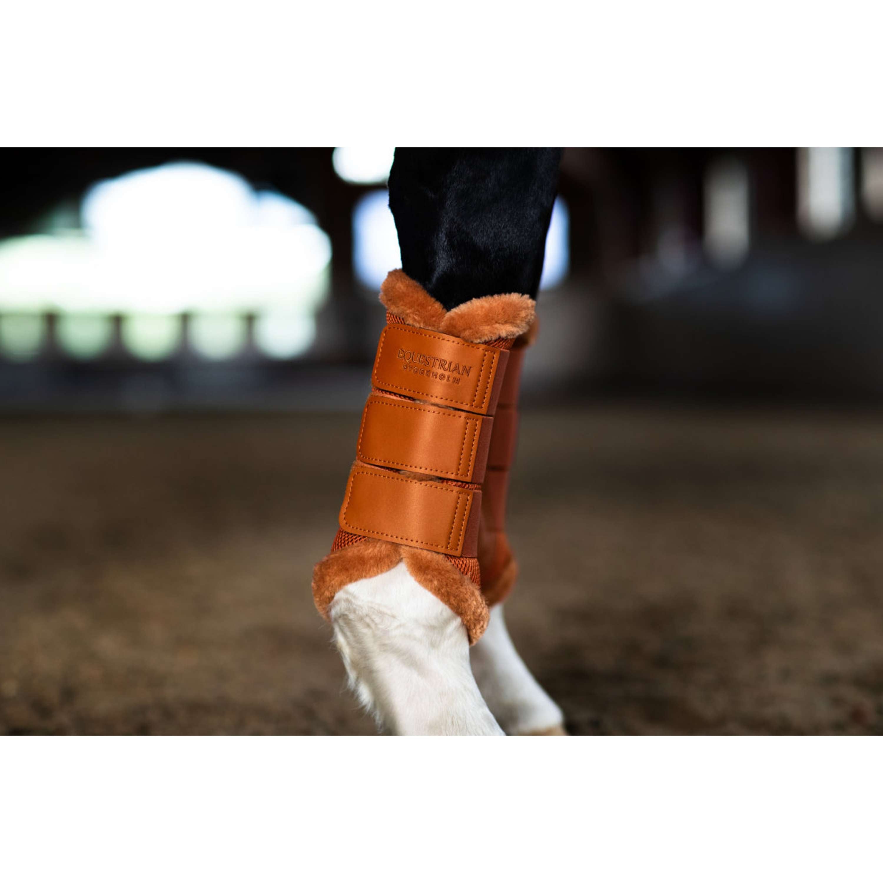 Equestrian Stockholm Protectores de piernas Fur Mesh Chestnut