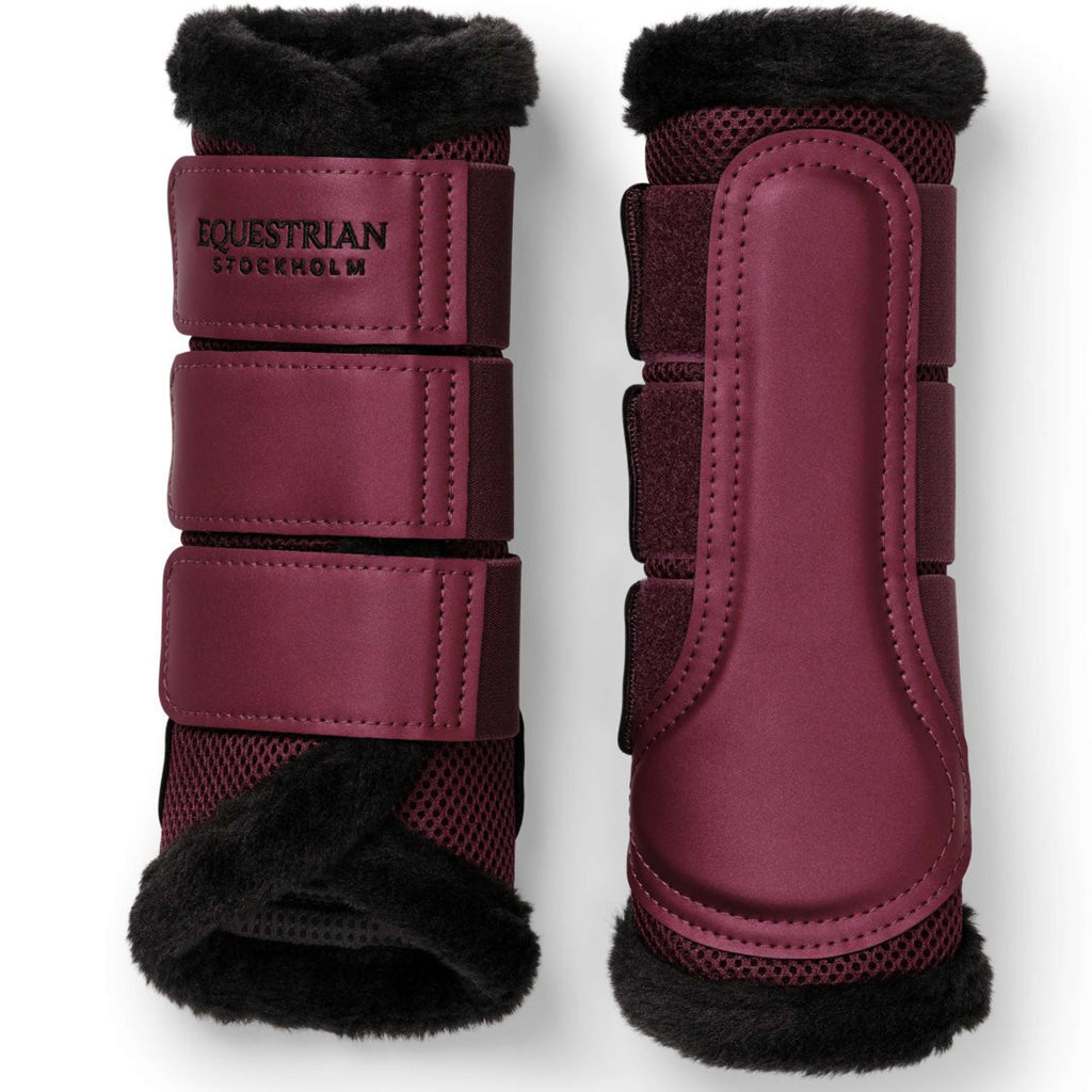 Equestrian Stockholm Protectores de piernas Fur Mesh Merlot