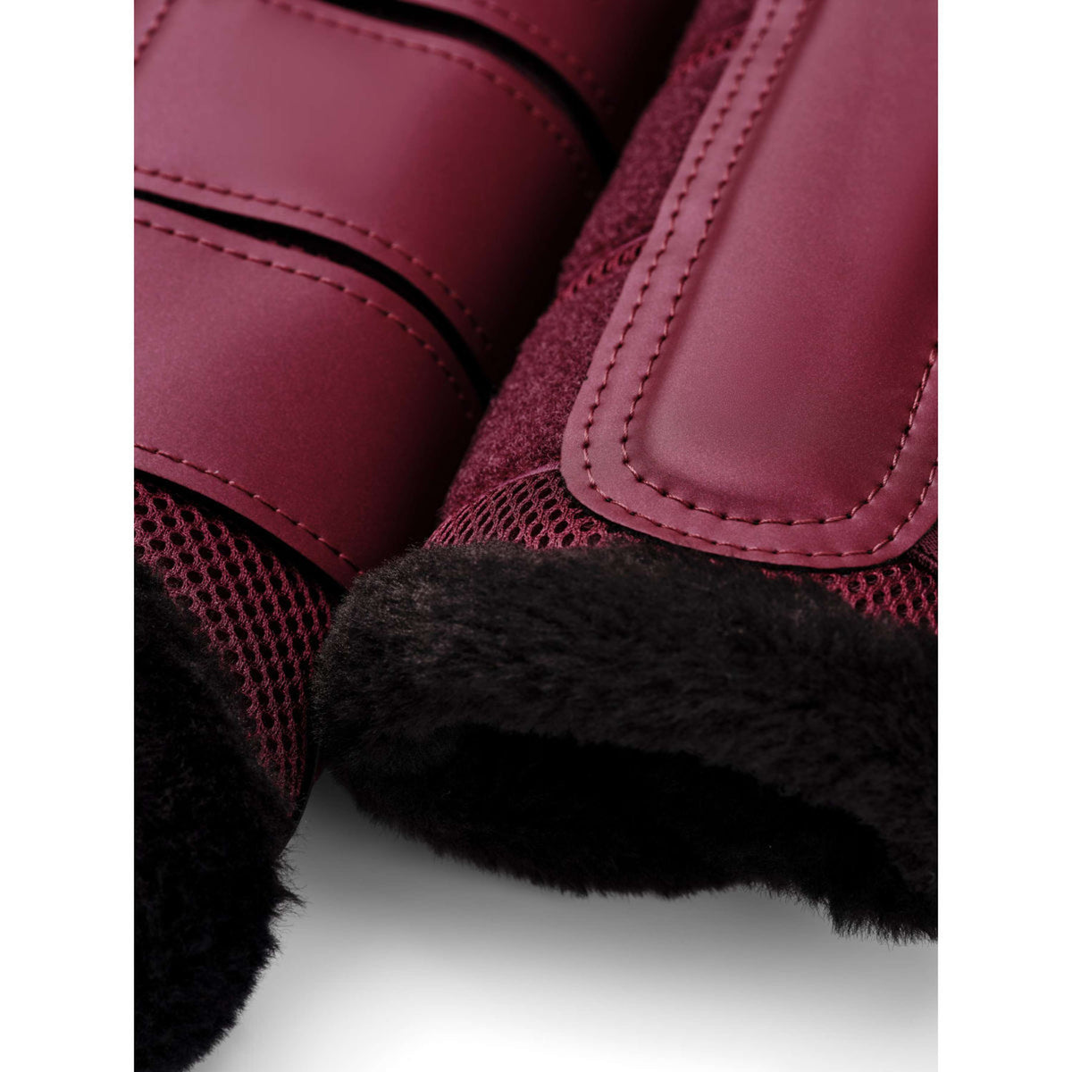 Equestrian Stockholm Protectores de piernas Fur Mesh Merlot
