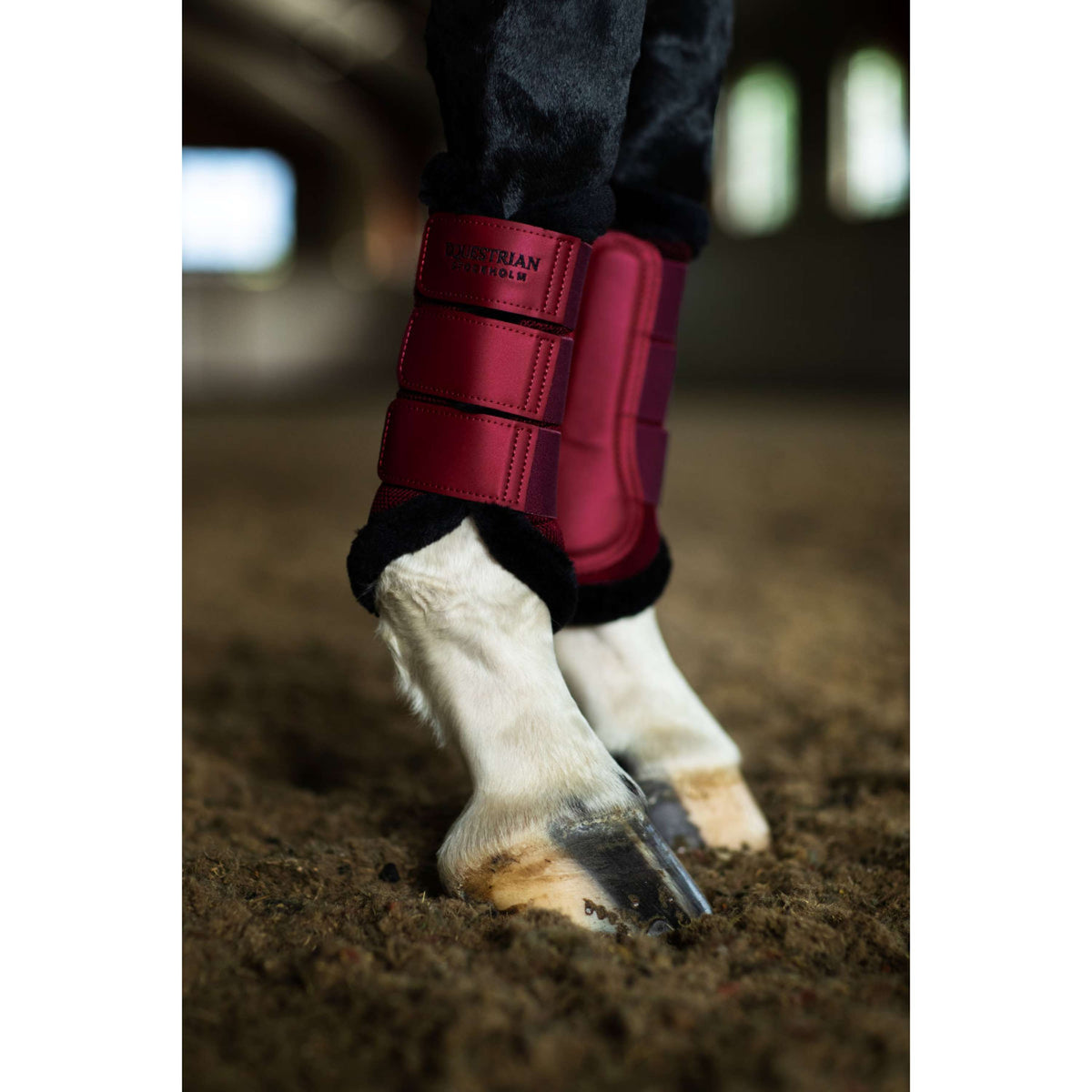 Equestrian Stockholm Protectores de piernas Fur Mesh Merlot