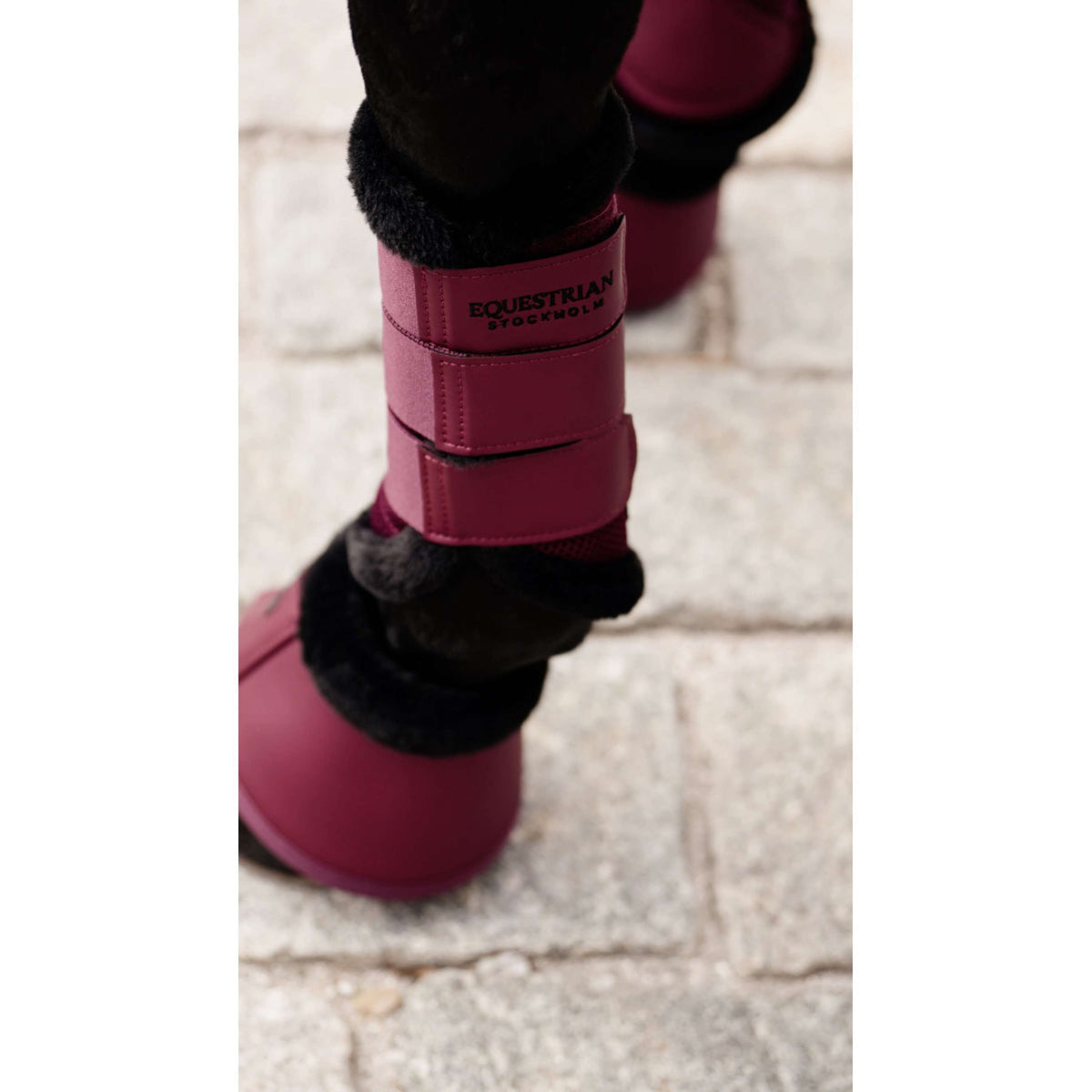 Equestrian Stockholm Protectores de piernas Fur Mesh Merlot