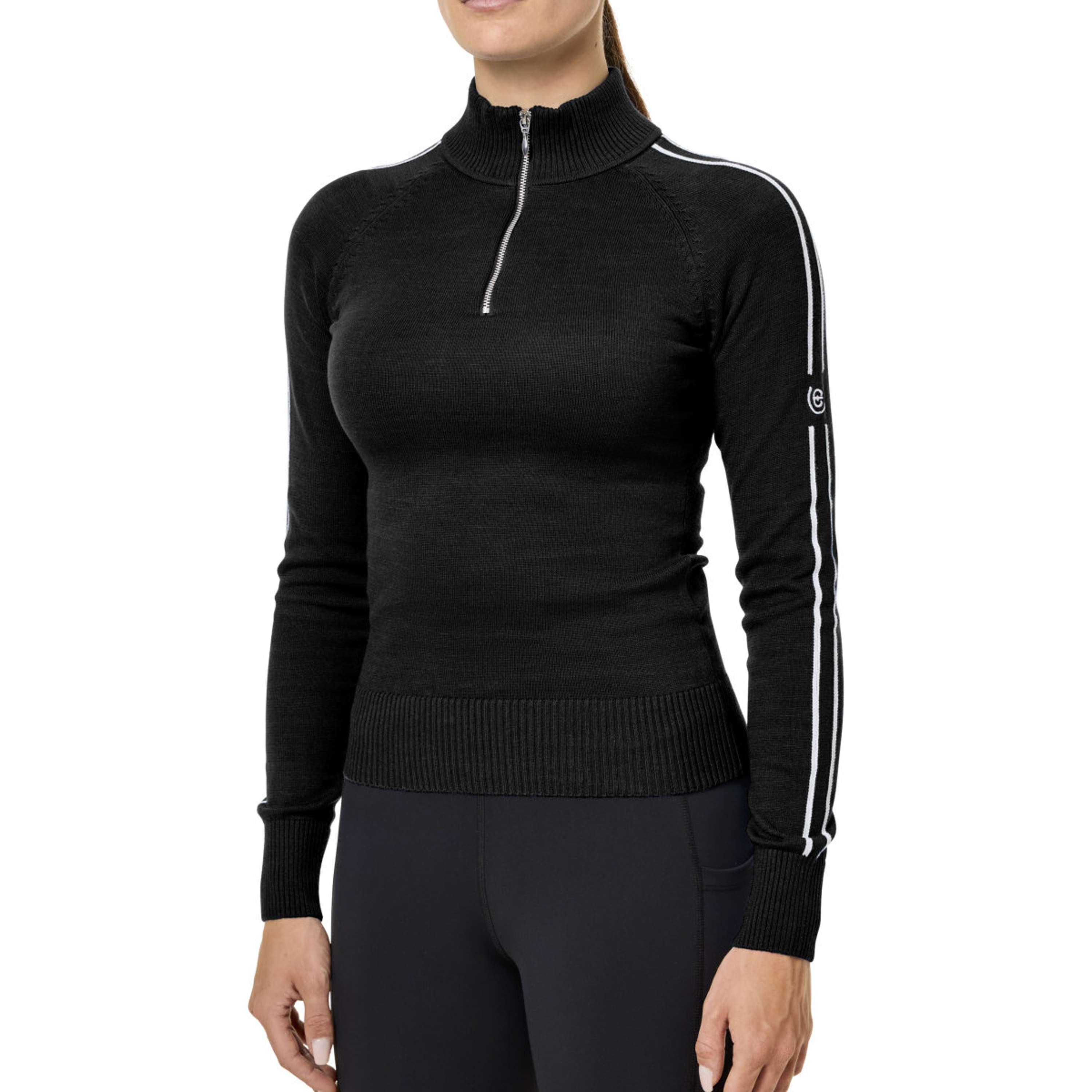 Equestrian Stockholm Knitted Zip Top Negro