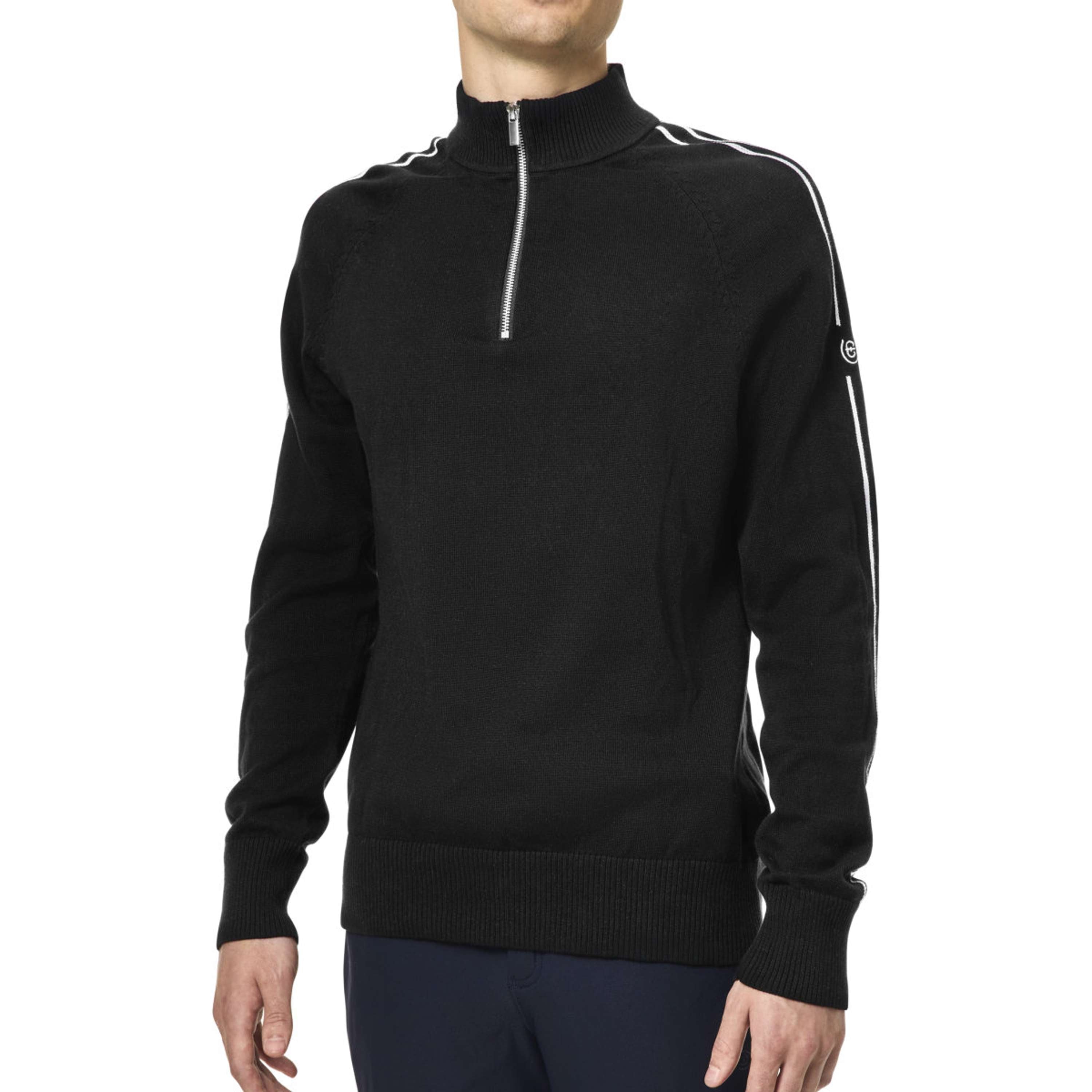 Equestrian Stockholm Knitted Zip Top Hombres Negro