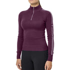 Equestrian Stockholm Knitted Zip Top Mauve Wine