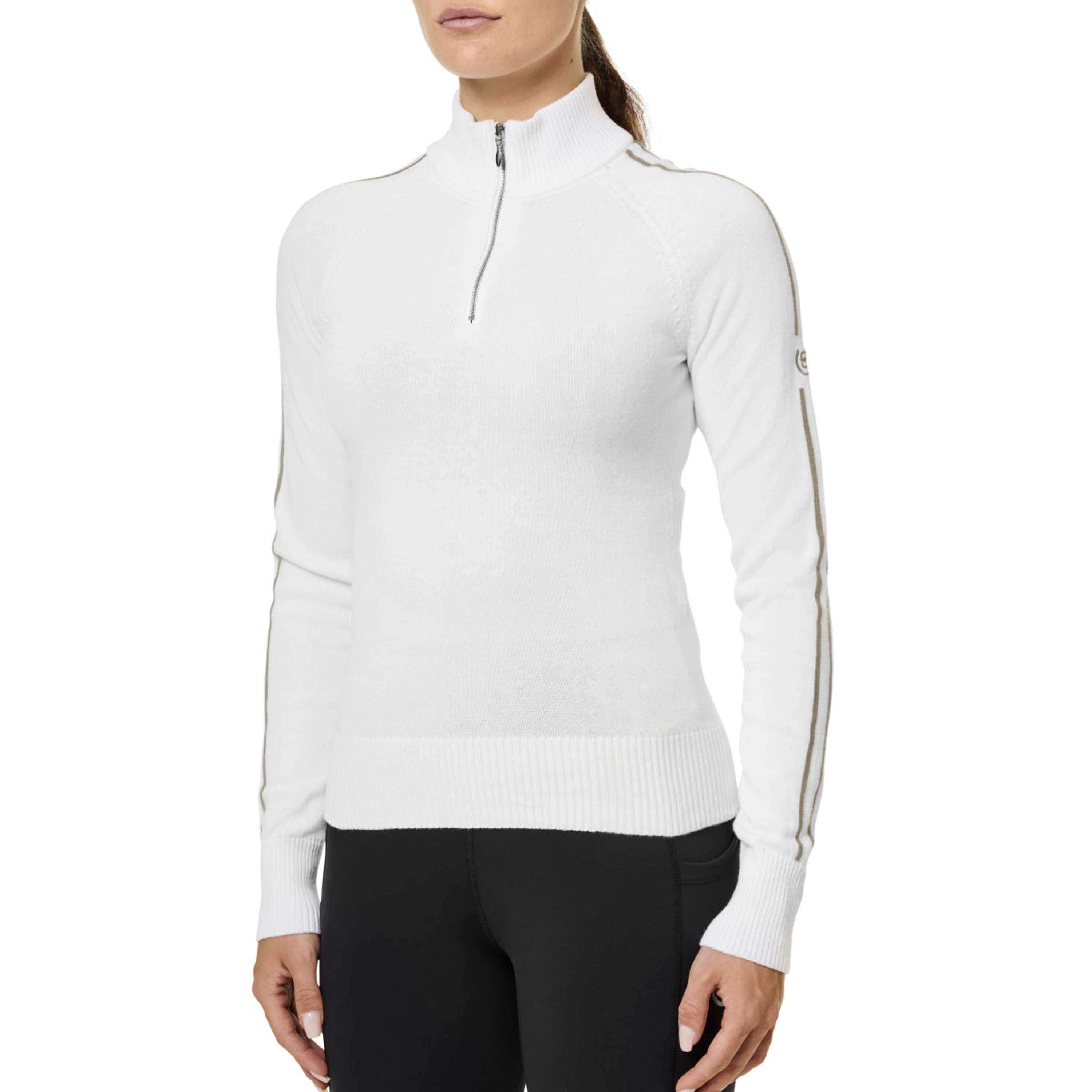 Equestrian Stockholm Knitted Zip Top Blanco