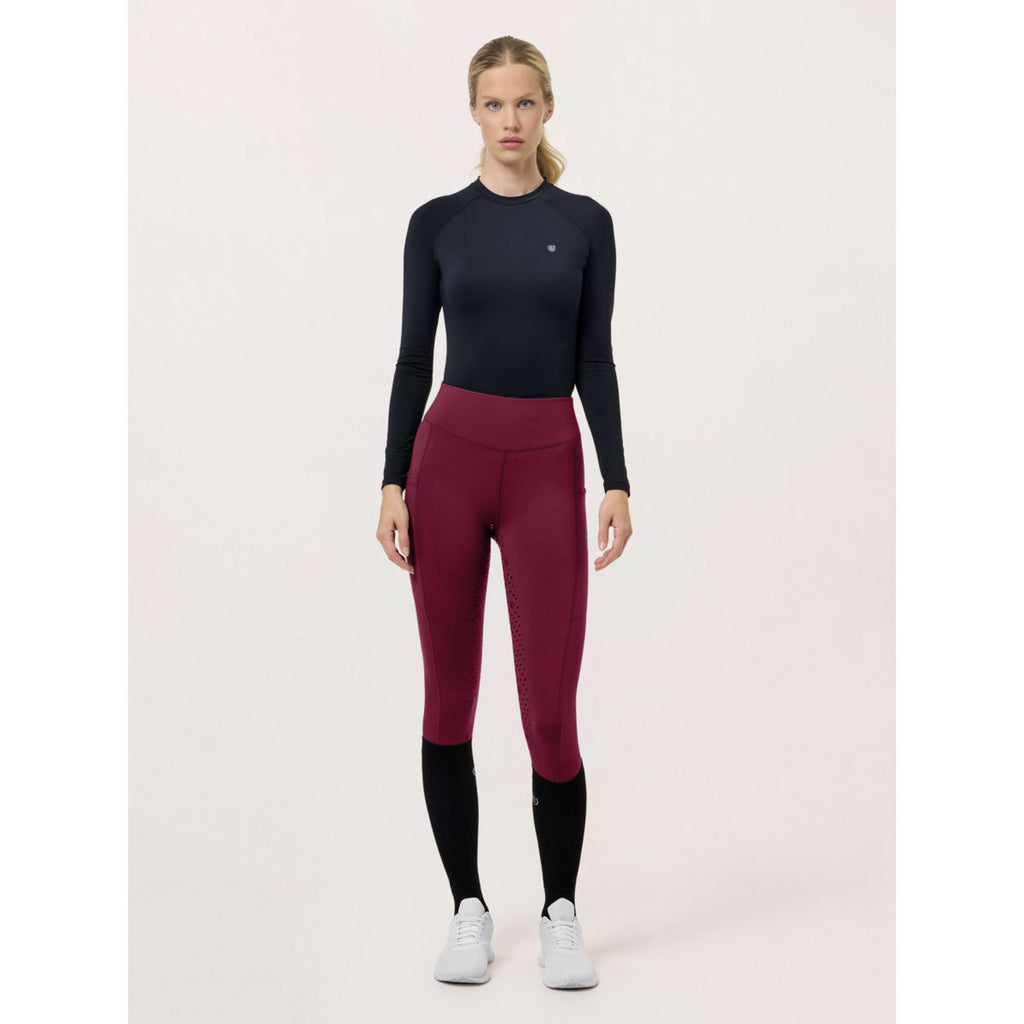 Equestrian Stockholm Legging de Equitación Movement Full Grip Merlot