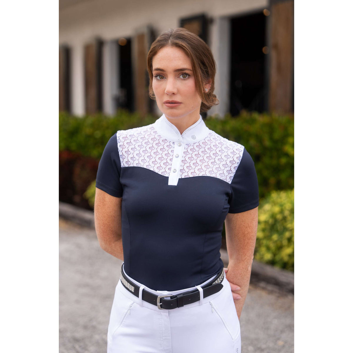 Equestrian Stockholm Camiseta de Competición Crystal Champion Navy