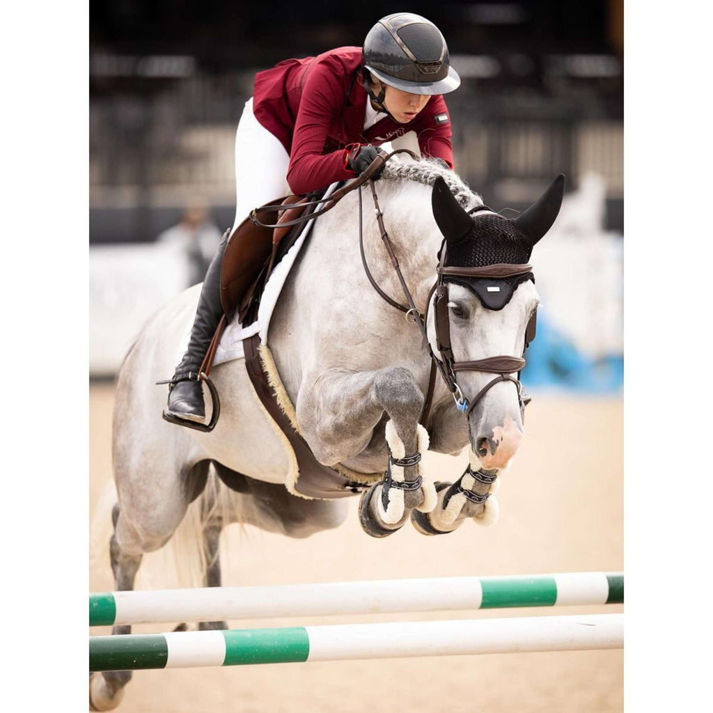 Equestrian Stockholm Bonete para Orejas Padded Negro/Plata