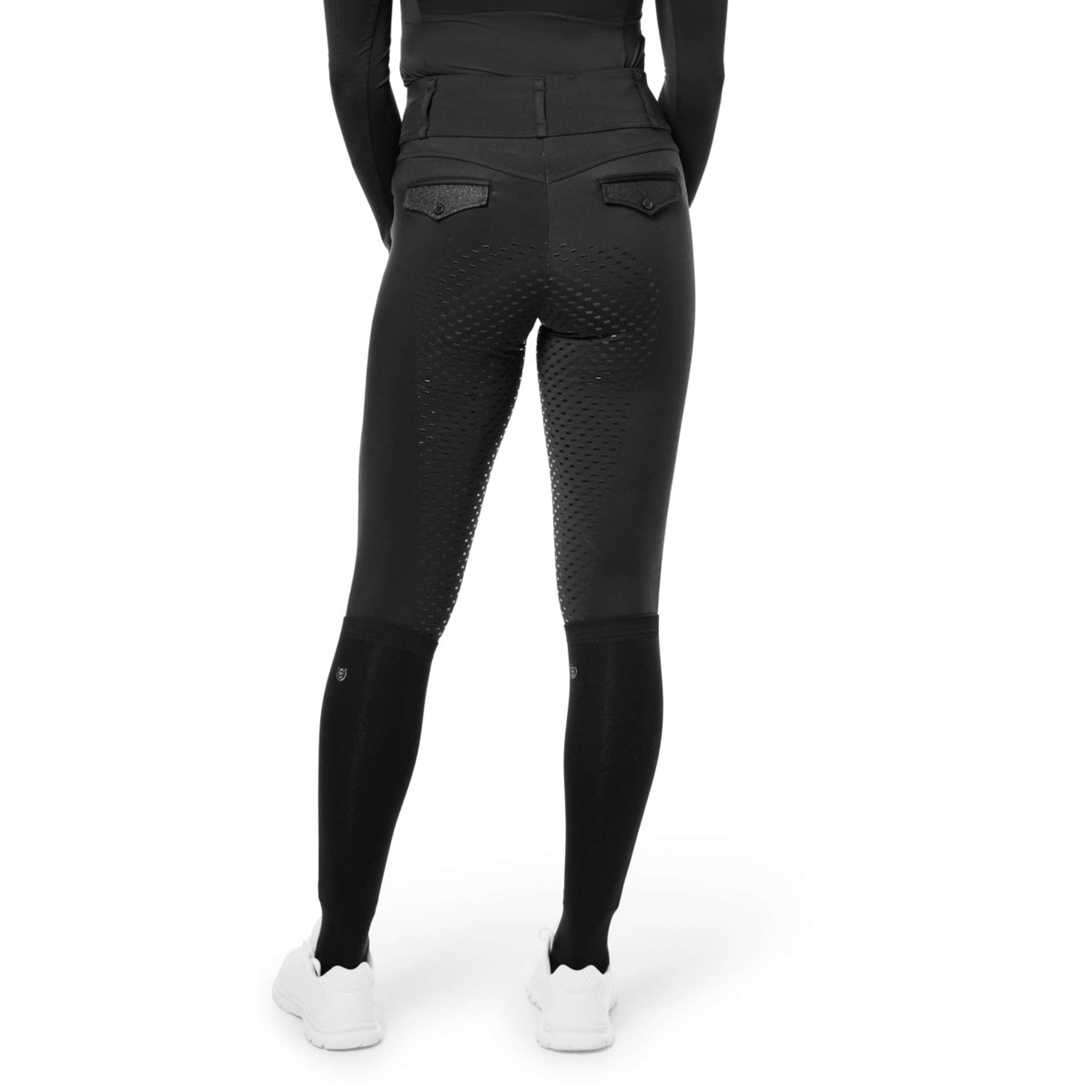 Equestrian Stockholm Legging de Equitación Premium Full Grip Black Glimmer