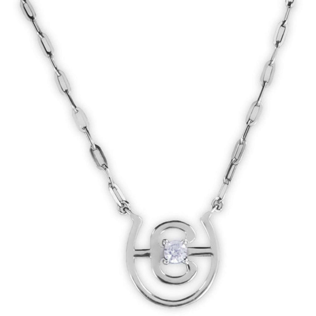Equestrian Stockholm Cadena de cuello Swarovski Crystal Plata