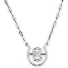 Equestrian Stockholm Cadena de cuello Swarovski Crystal Plata