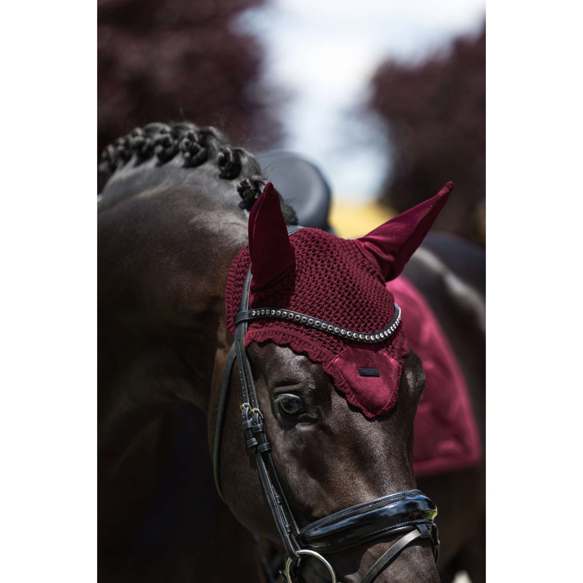 Equestrian Stockholm Bonete para Orejas Velvet Merlot