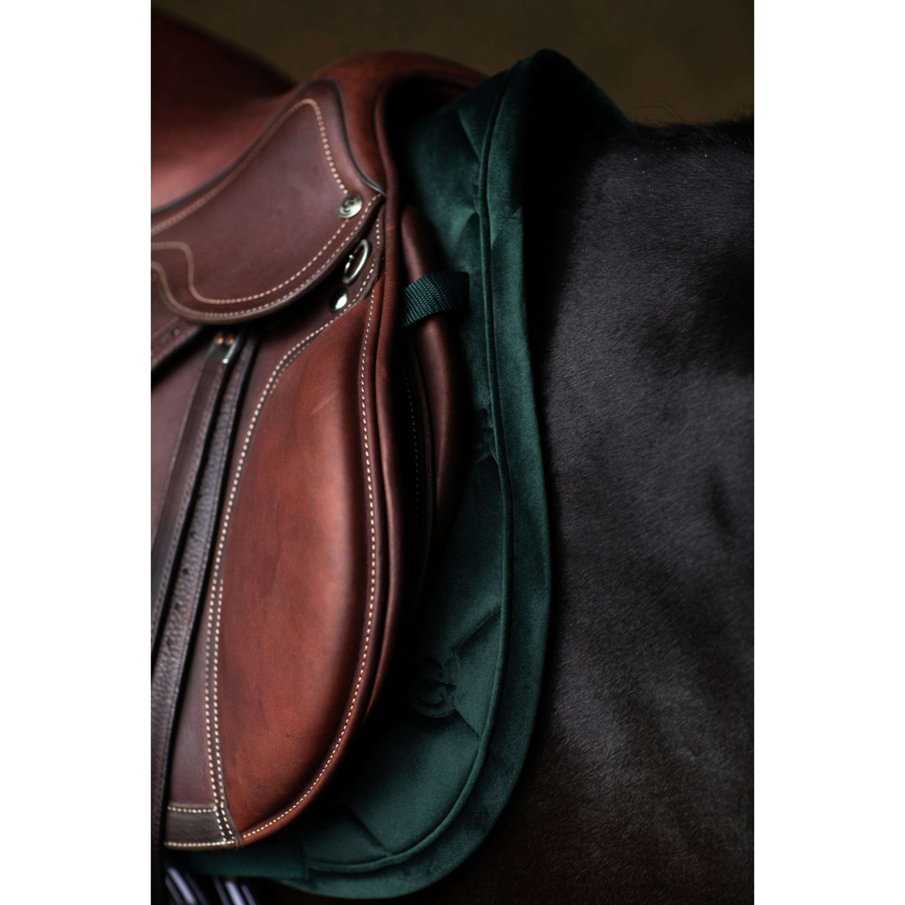 Equestrian Stockholm Mantilla Velvet Saltando Sycamore Green