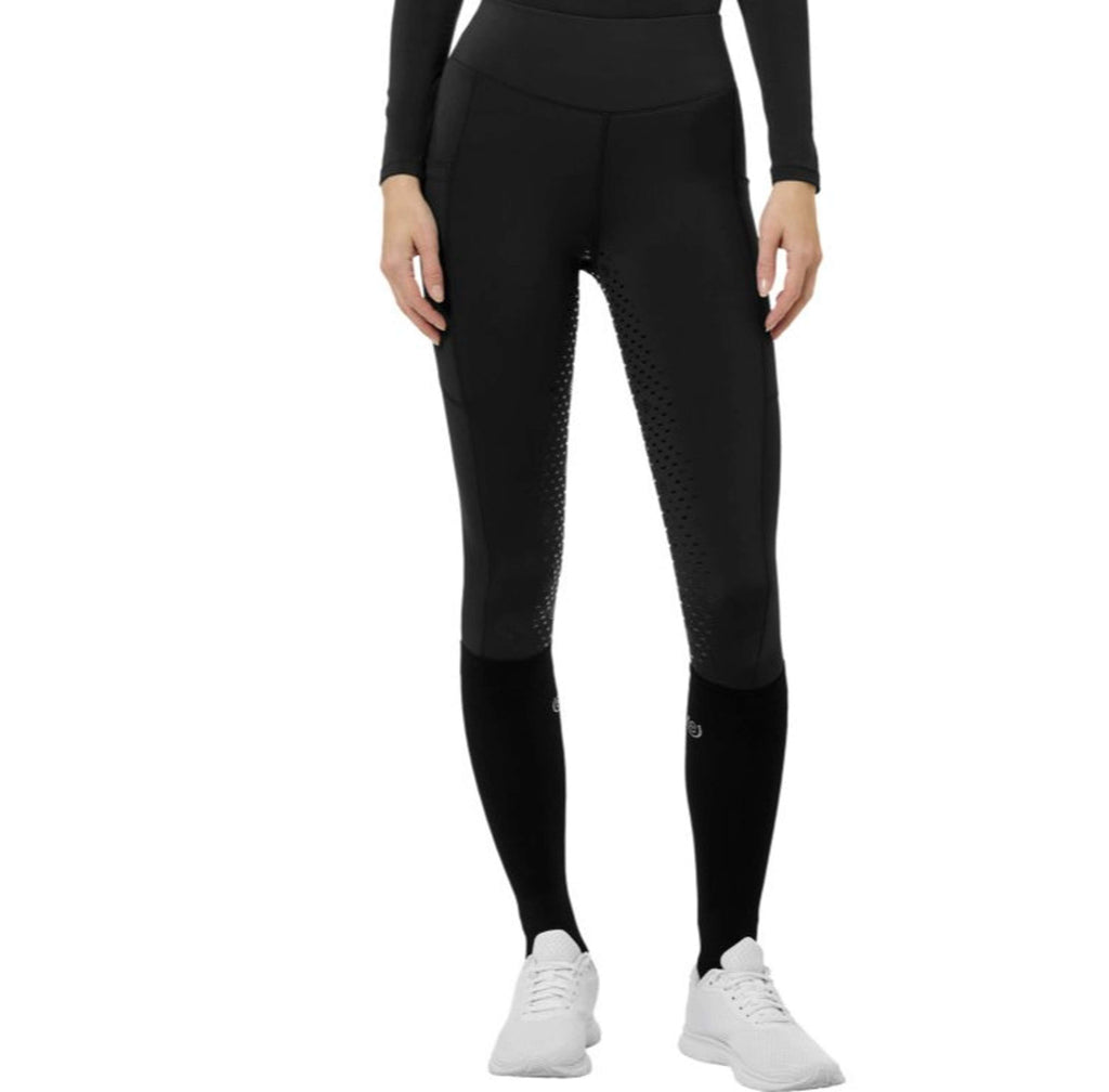 Equestrian Stockholm Legging de Equitación de Invierno Movement Full Grip Negro