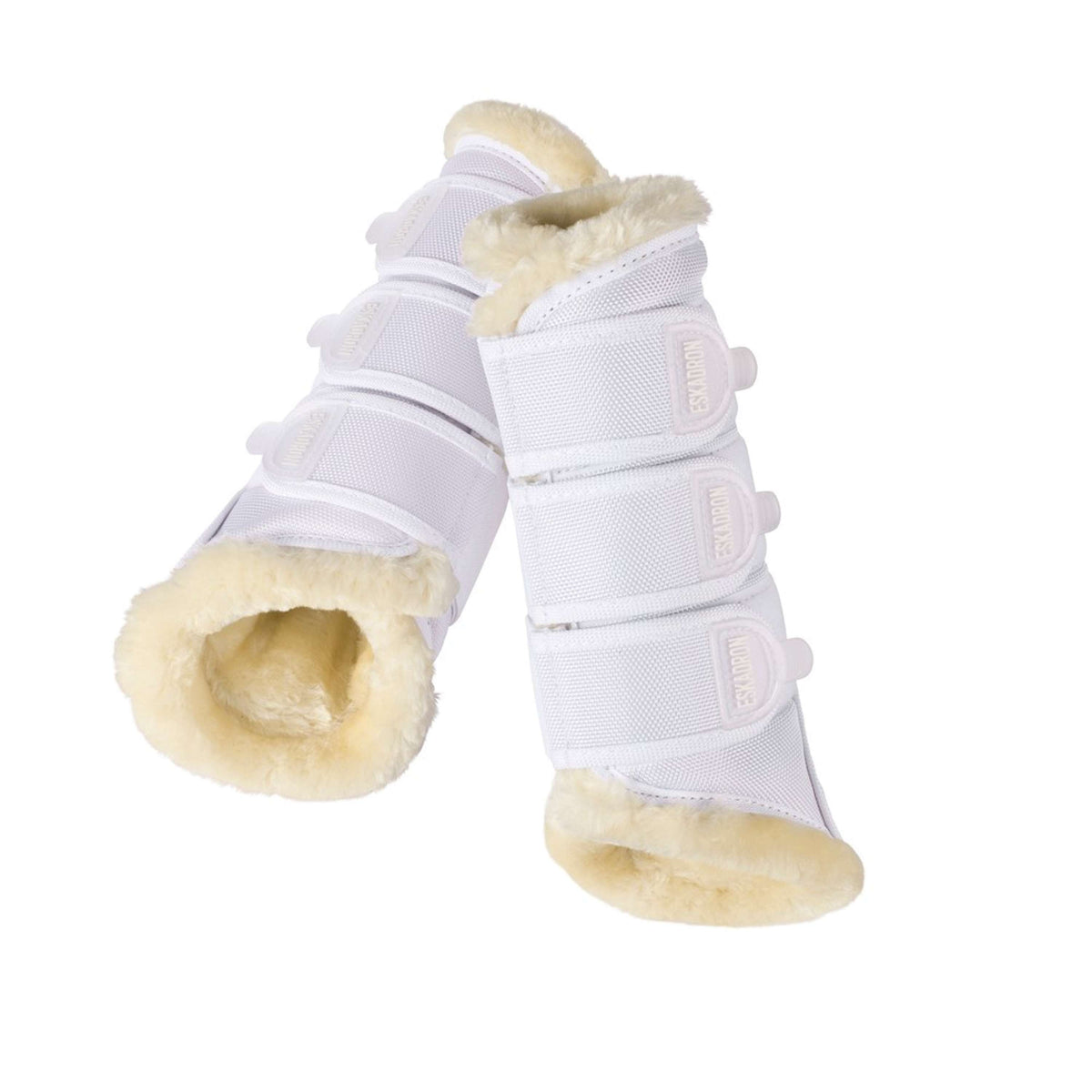 Eskadron Botas para tendones Piel sintética suave Blanco