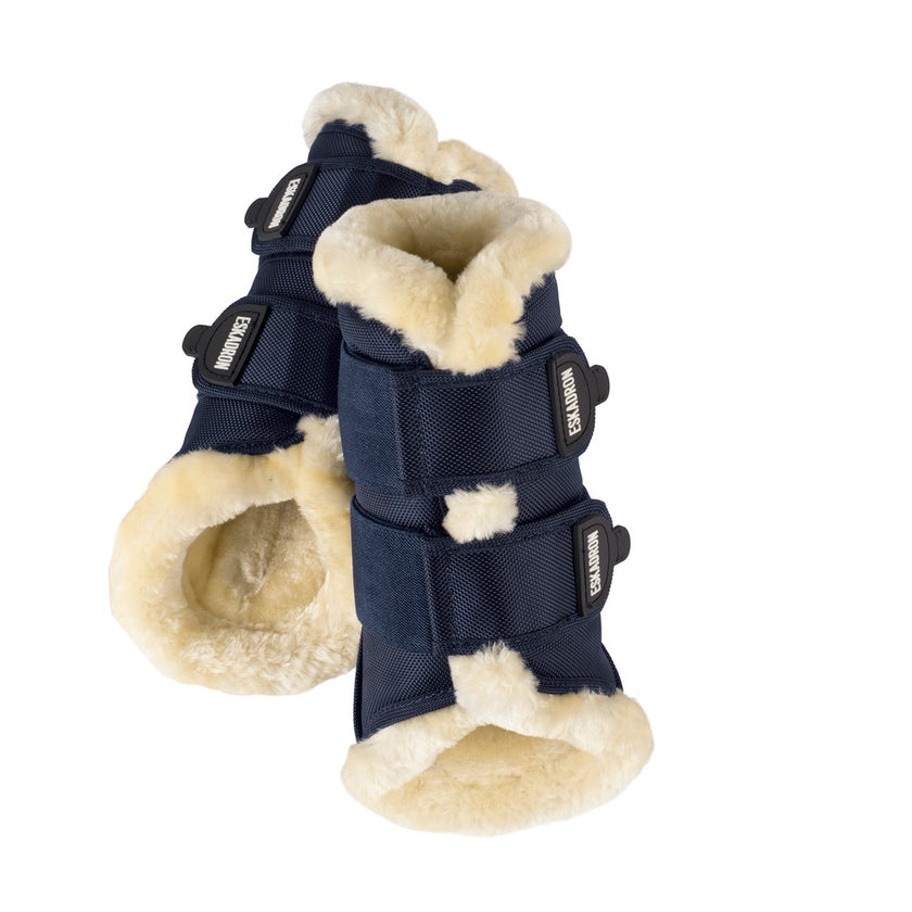 Eskadron Botas para tendones Piel sintética suave Azul oscuro