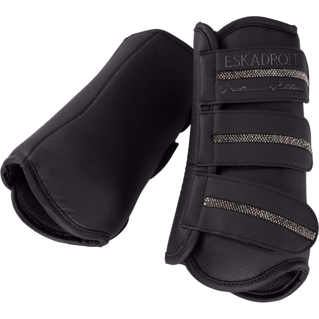 Eskadron Protectores de piernas Platinum '26 Allround Faux Leather Front Negro