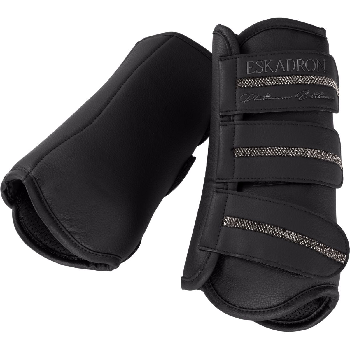 Eskadron Protectores de piernas Platinum '26 Allround Faux Leather Front Negro
