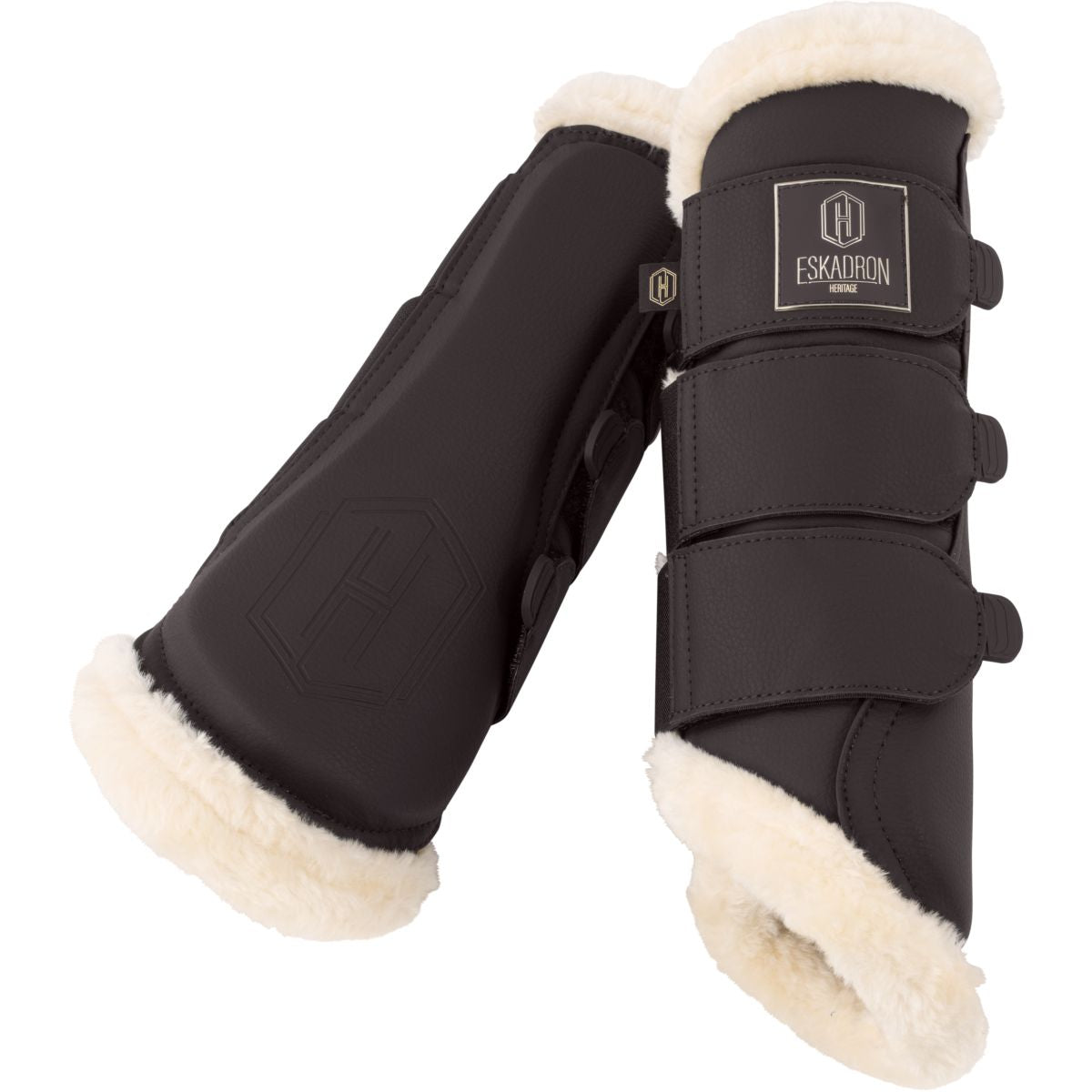 Eskadron Dressage Boots Heritage Faux Leather Faux Fur Black Truffle