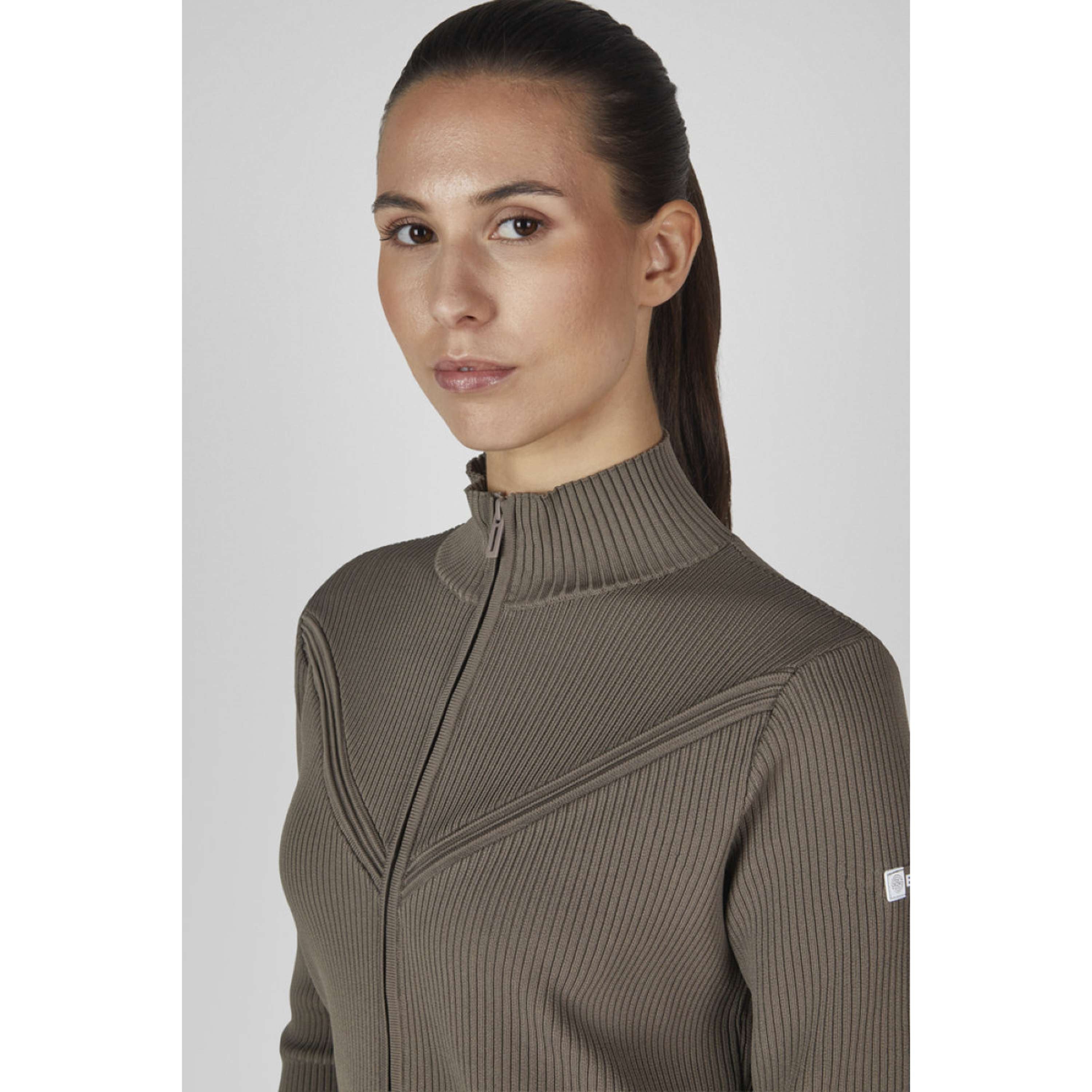 Eskadron Sudadera con capucha y cremallera Dynamics Knit Powdertaupe