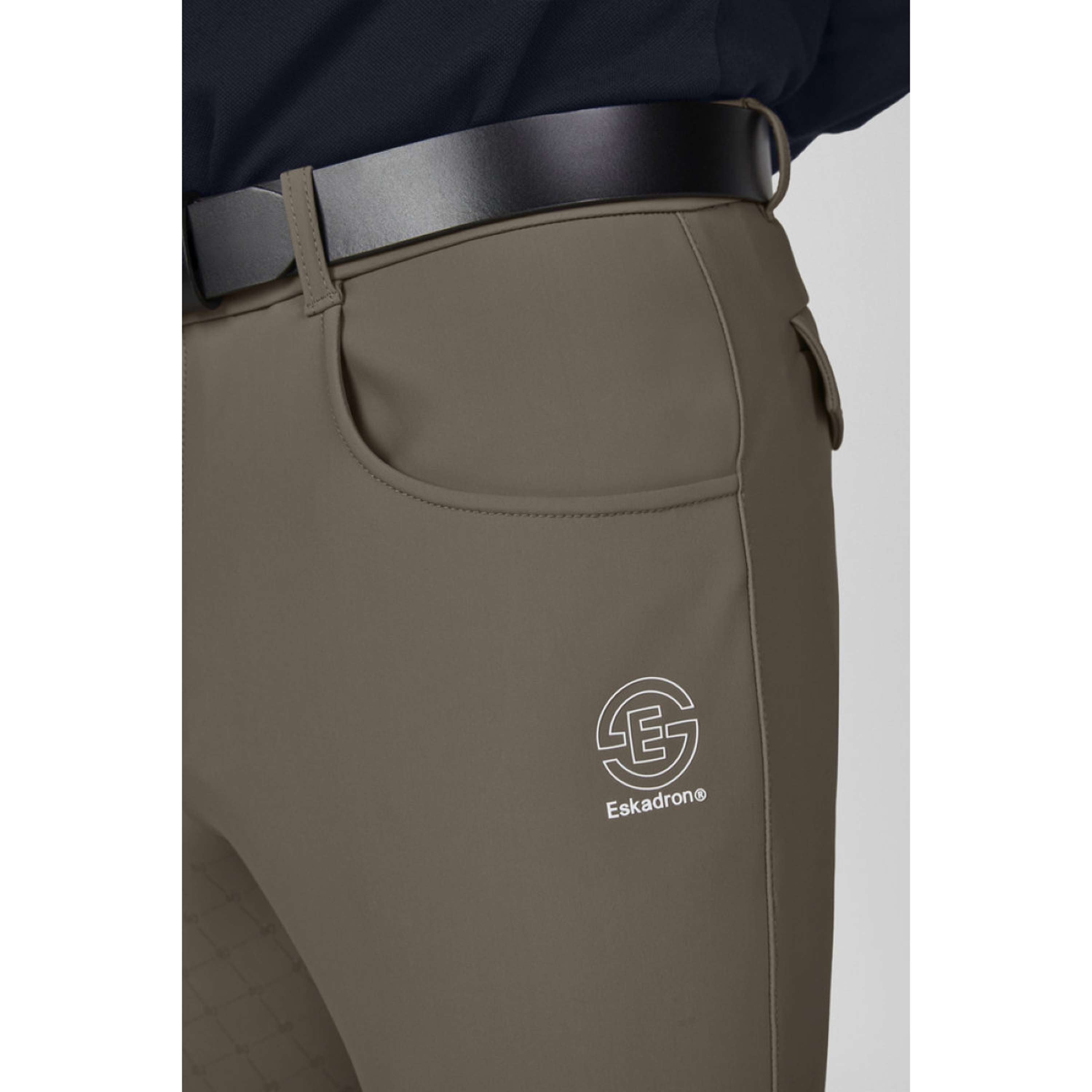 Eskadron Pantalón de Equitación Dynamics Full Grip Hombres Powdertaupe