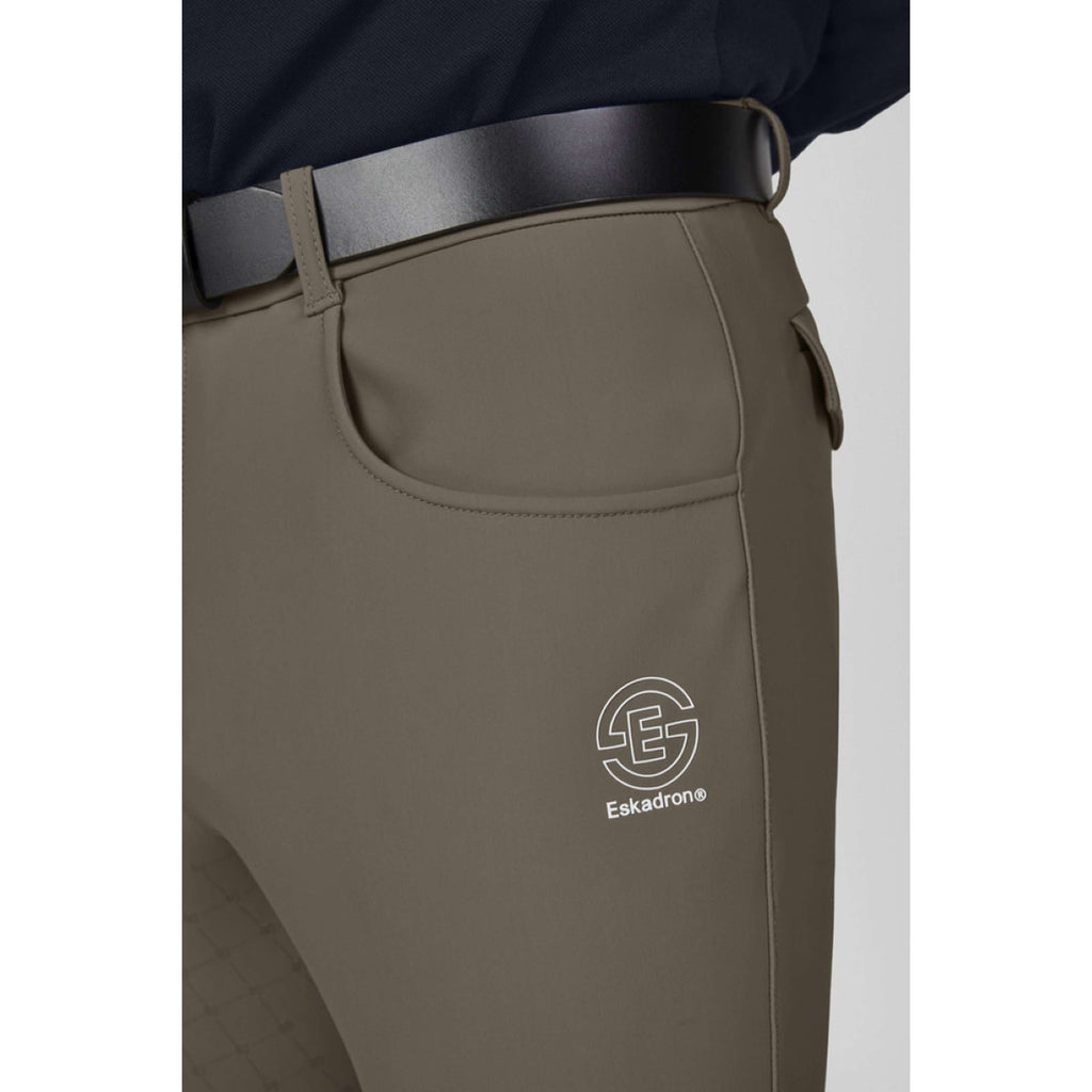 Eskadron Pantalón de Equitación Dynamics Full Grip Hombres Powdertaupe