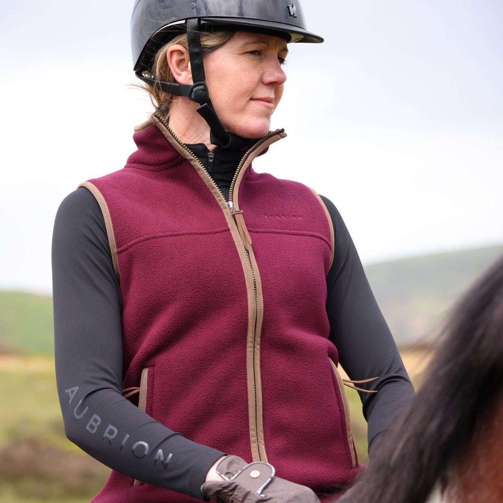 Aubrion by Shires Chaleco Original Fleece Maroon