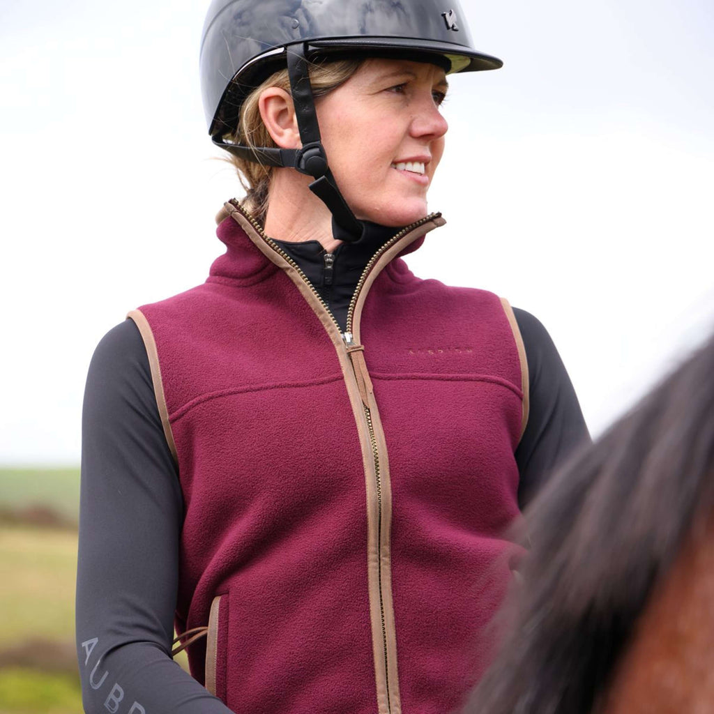 Aubrion by Shires Chaleco Original Fleece Maroon