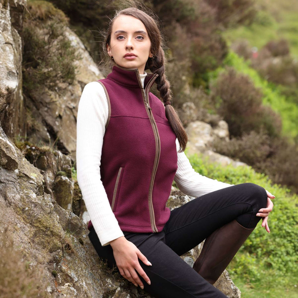 Aubrion by Shires Chaleco Original Fleece Maroon
