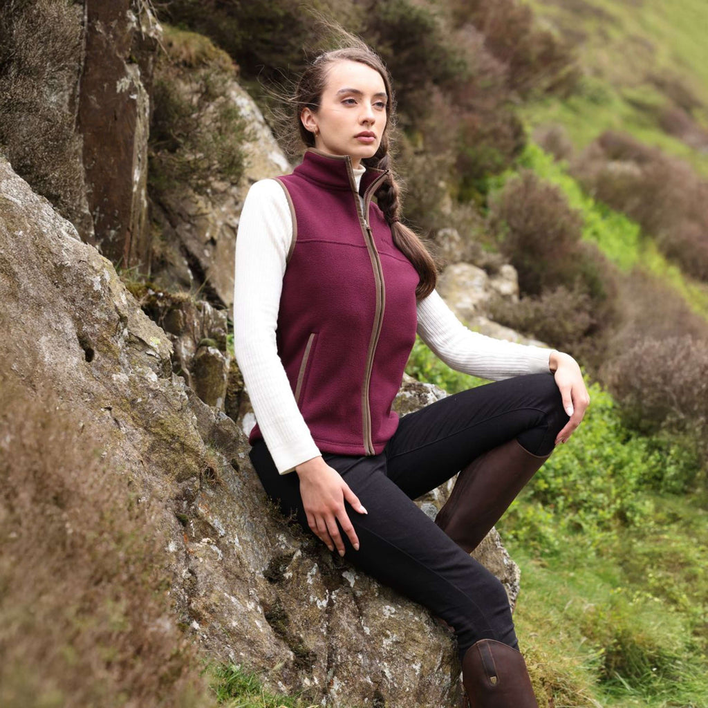 Aubrion by Shires Chaleco Original Fleece Maroon