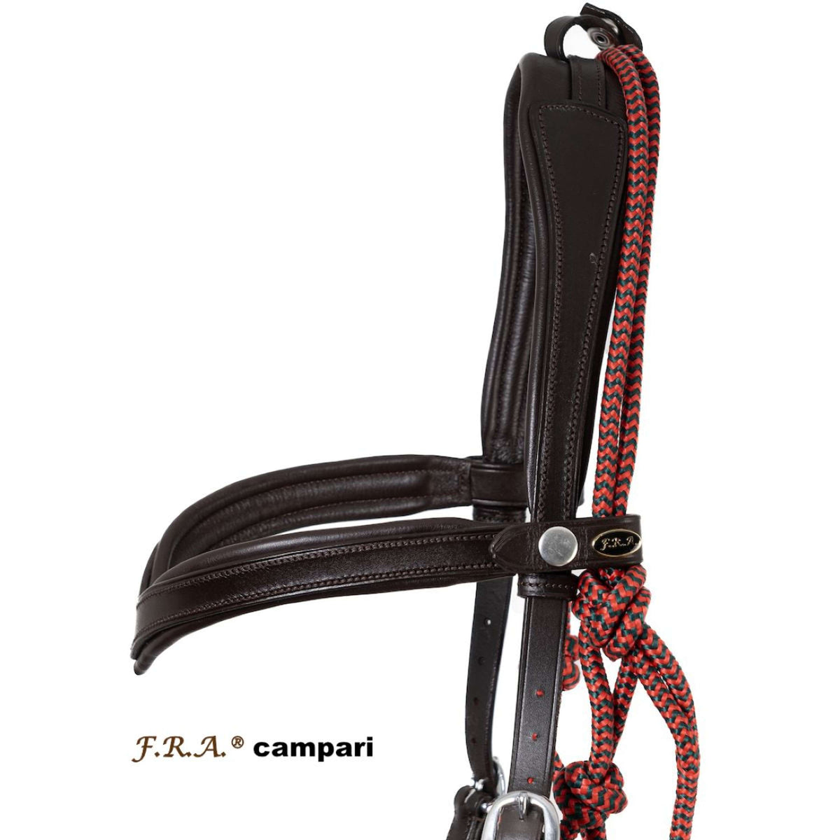 F.R.A. Combinación Cabezada-Halfter Campari Marron