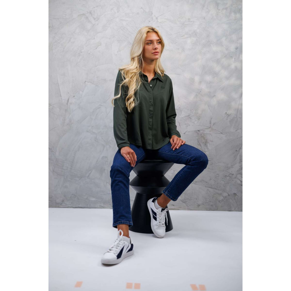 Harcour Shirt Sharly LS Mujer Khaki