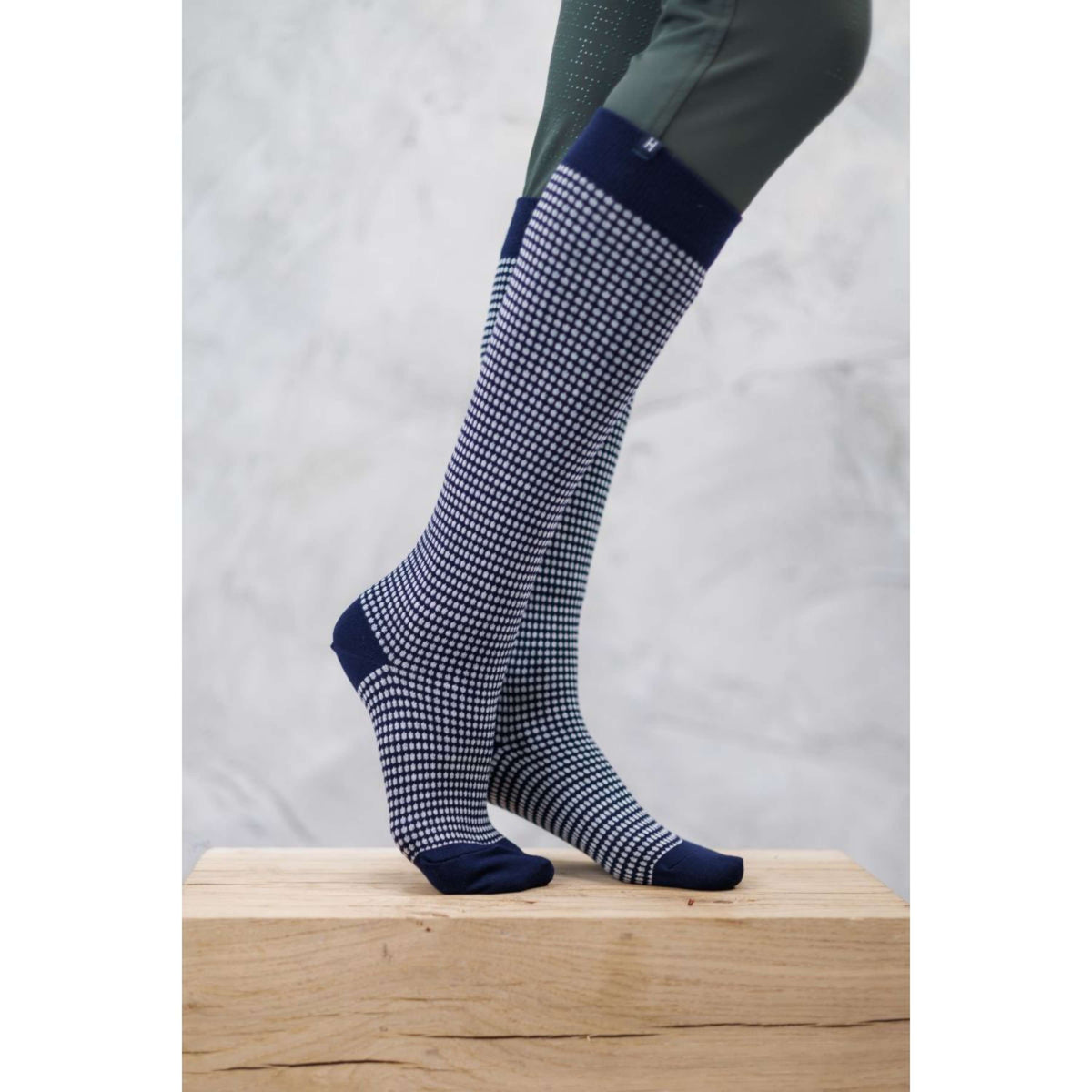 Harcour Calcetines Spiral Marino/Blanco