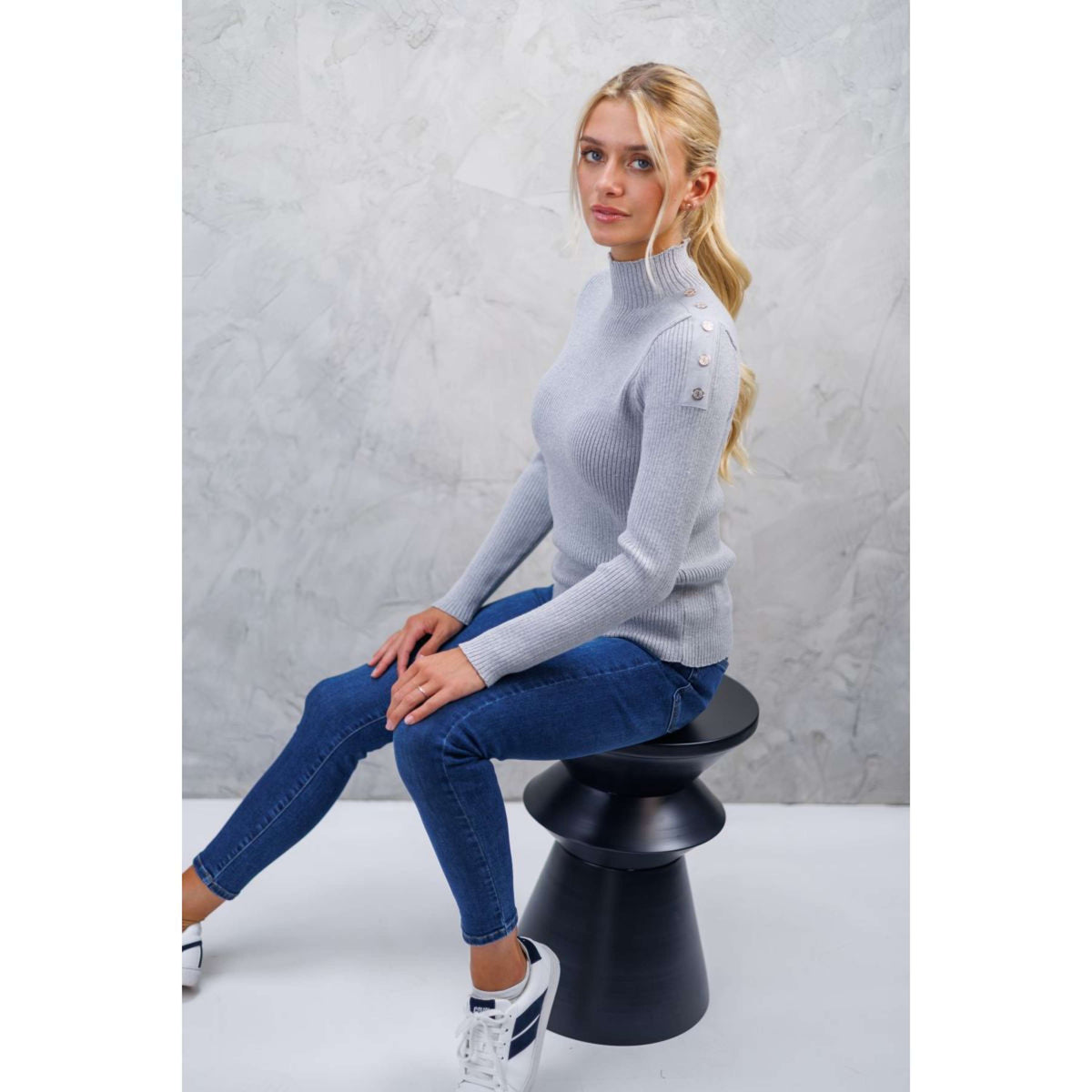 Harcour Suéter Swambi Mujer Gris Melange