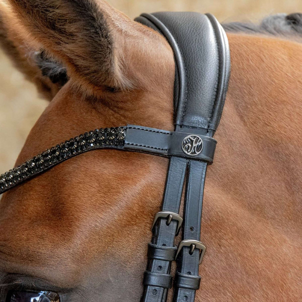 Harry's Horse Brida Anatomic Black Crystal Negro