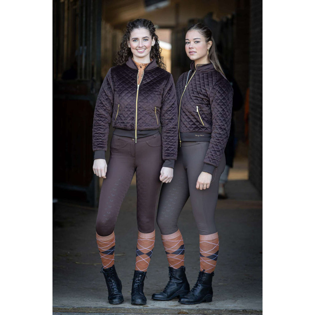 Harry's Horse Calcetines de Equitación Argyle Mocha-Bisque