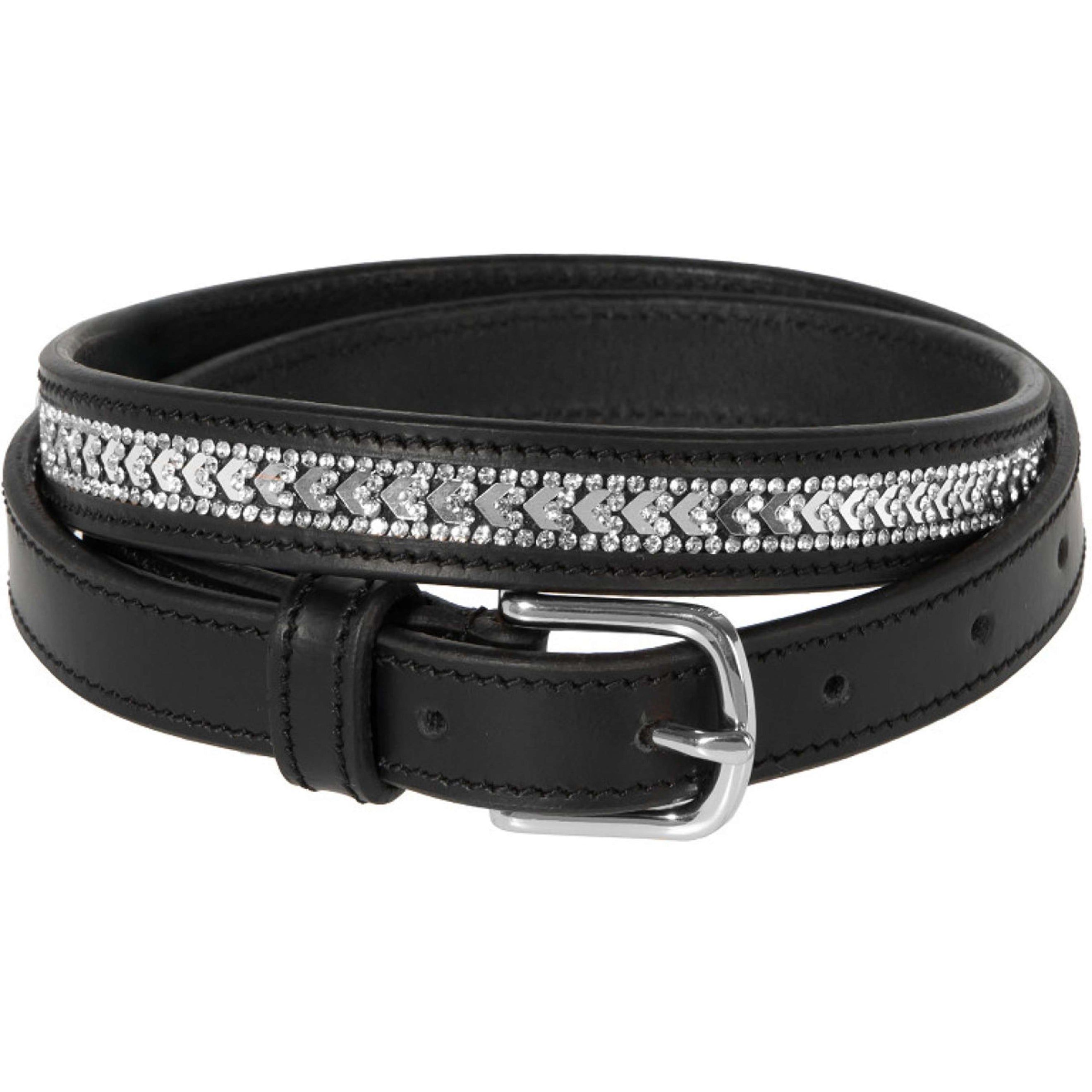 Harry's Horse Cinturón Sparkling Arrow Cuero Negro/Plata Harry's Horse Cinturón Sparkling Arrow Cuero Negro/Plata
