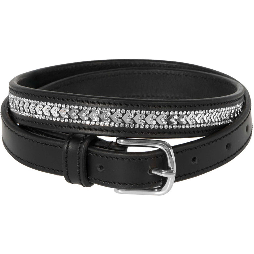 Harry's Horse Cinturón Sparkling Arrow Cuero Negro/Plata