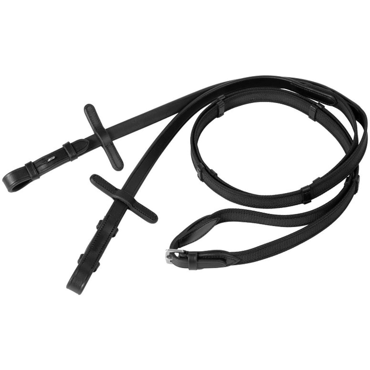 Harry's Horse Riendas Supergrip con topes Negro