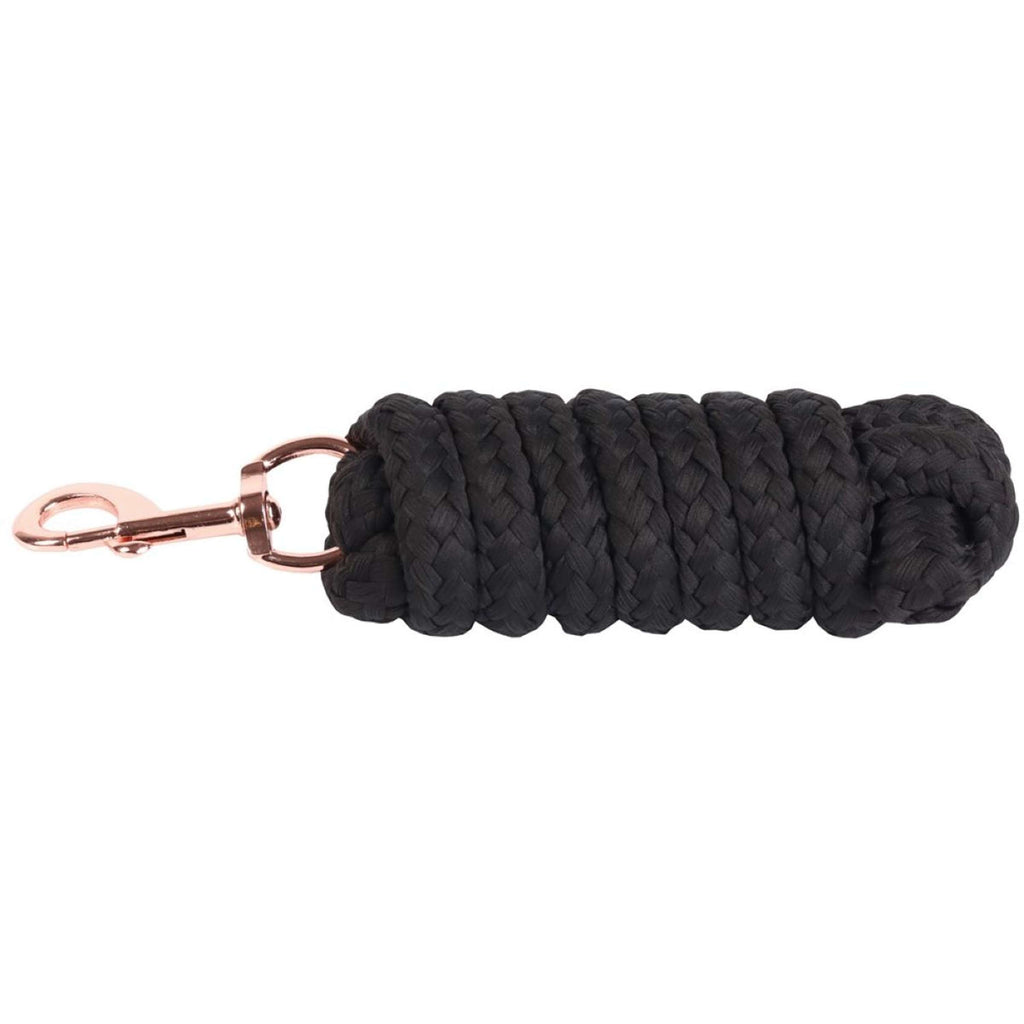 Harry's Horse Cuerda de Cabestro Soft Musketon Rosegold 1.8m Negro