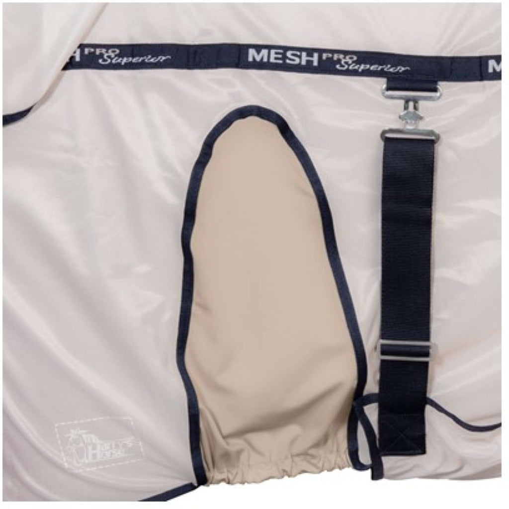 Harry's Horse Manta Antimoscas Mesh Pro Superior con cuello Taupe