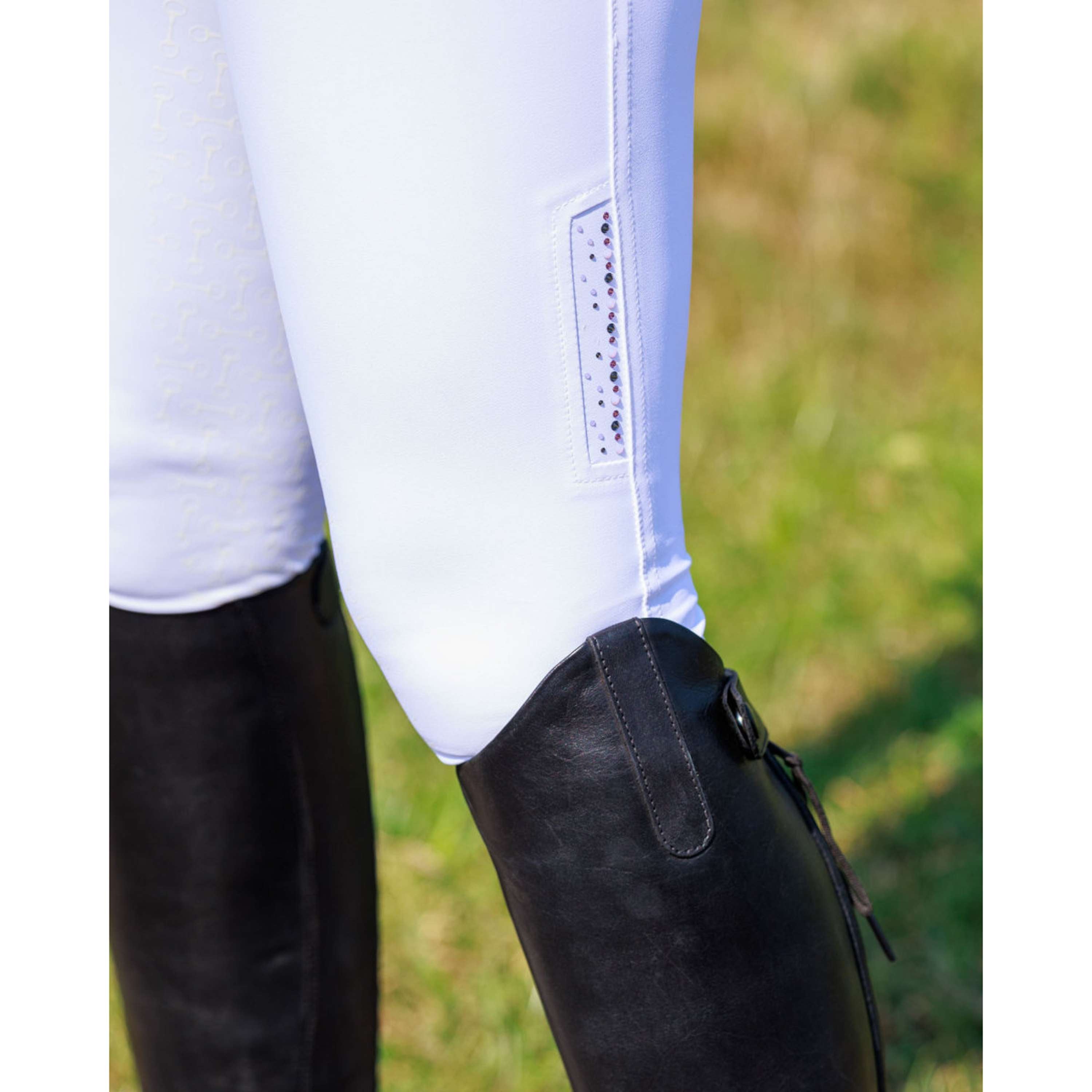 Harry's Horse Pantalón de Equitación Mauve Blush Full Grip Blanco