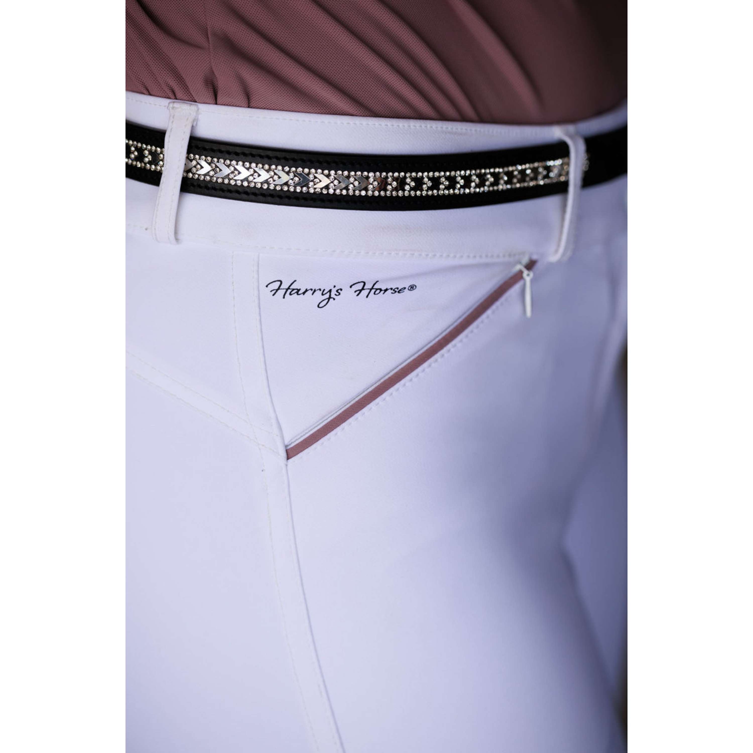 Harry's Horse Pantalón de Equitación Mauve Blush Full Grip Blanco