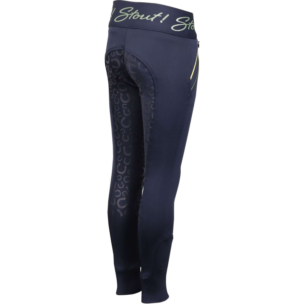Harry's Horse Legging de Equitación Equitights STOUT! Lime Full Grip Navy