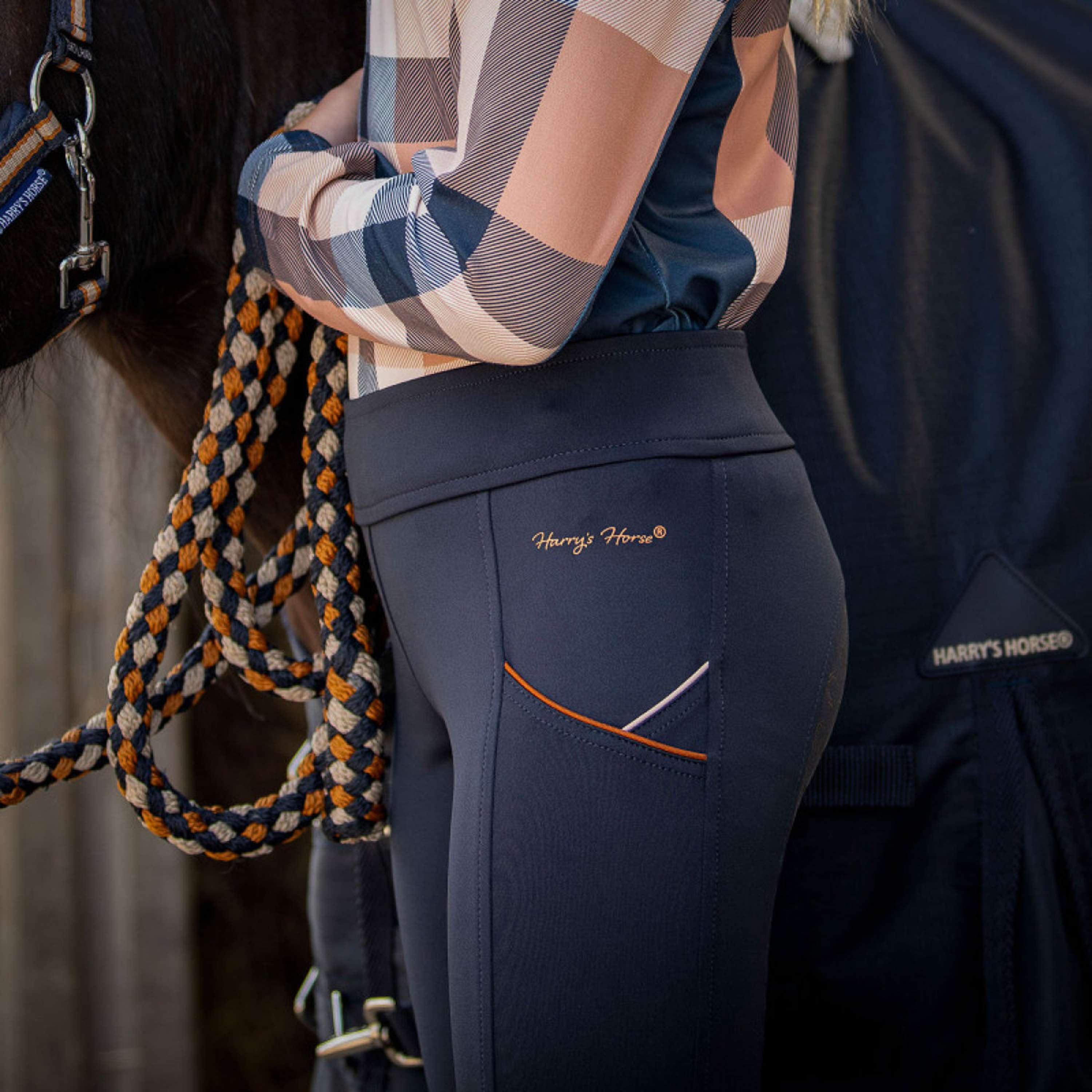 Harry's Horse Legging de Equitación STOUT! Maverick Full Grip Total Eclipse