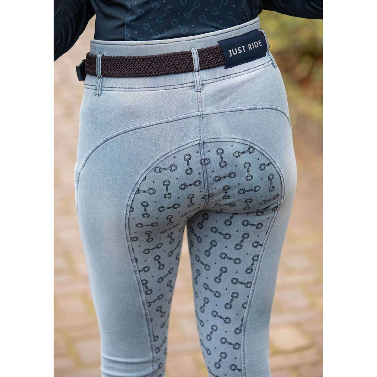 Harry's Horse Pantalón de Equitación Just Ride Retro Full Grip Azul claro