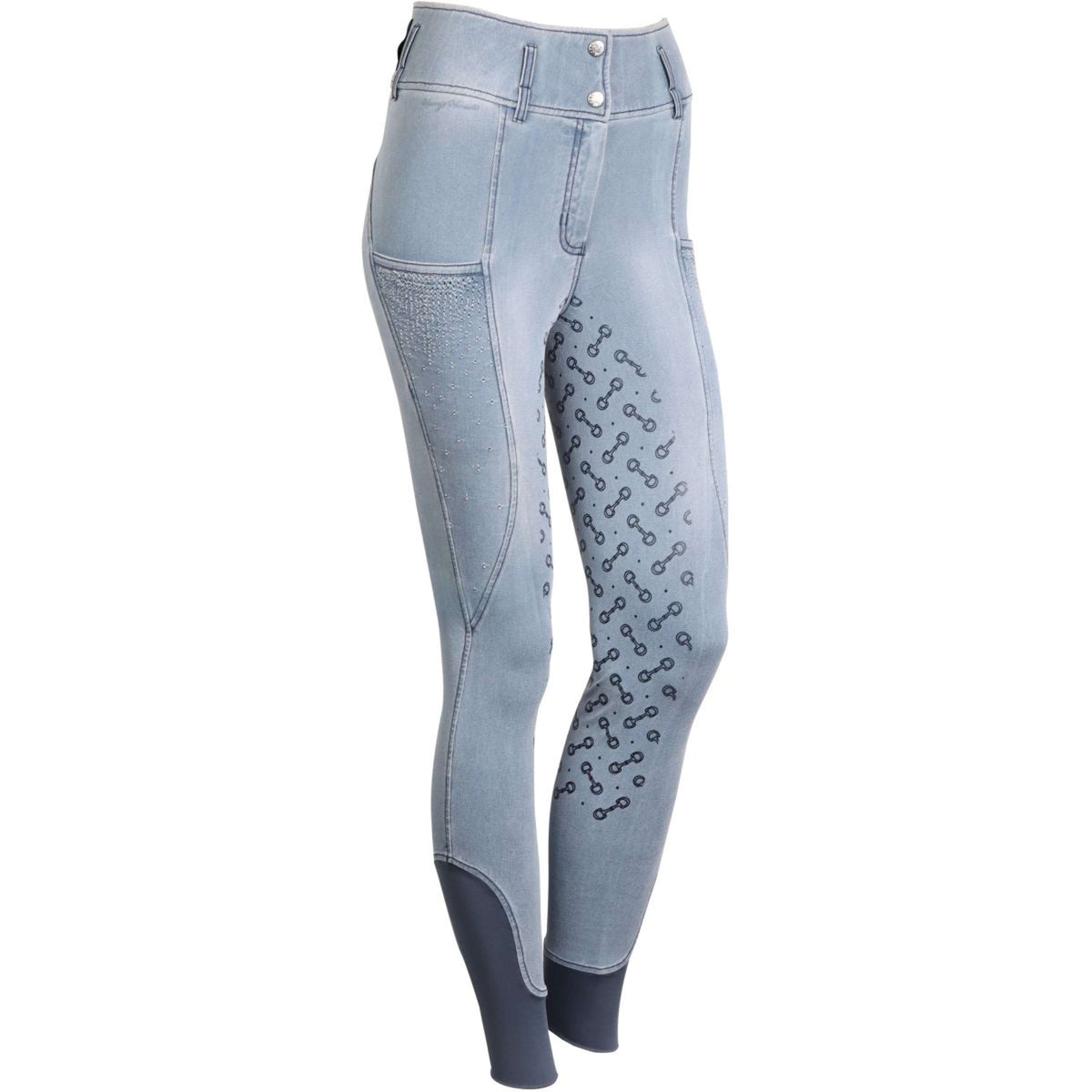 Harry's Horse Pantalón de Equitación Just Ride Retro Full Grip Azul claro